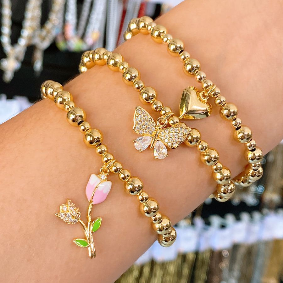 Set de Pulseras de Oro Laminado COP1926-3
