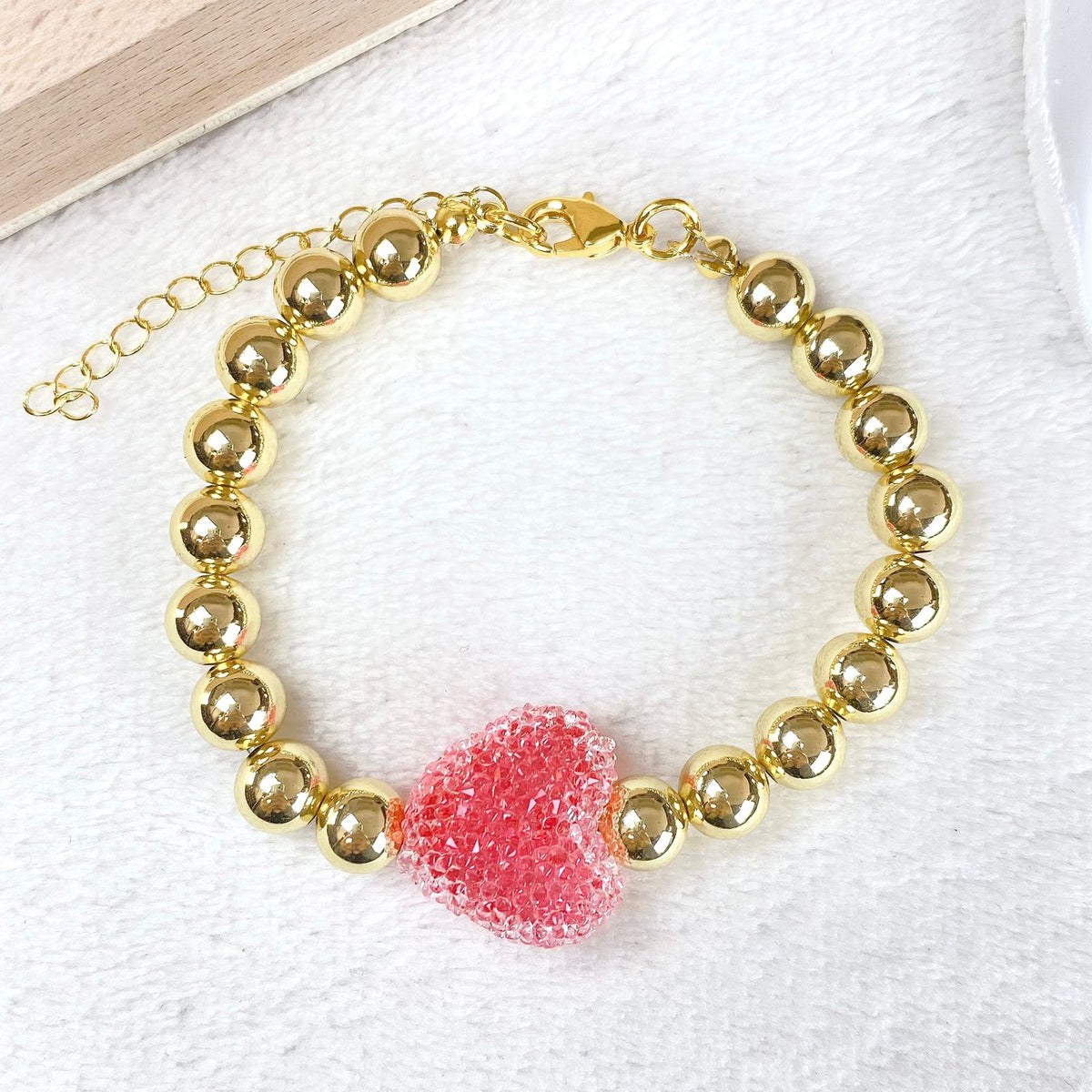 Pulsera Resina y Chapa de oro COP1966-8
