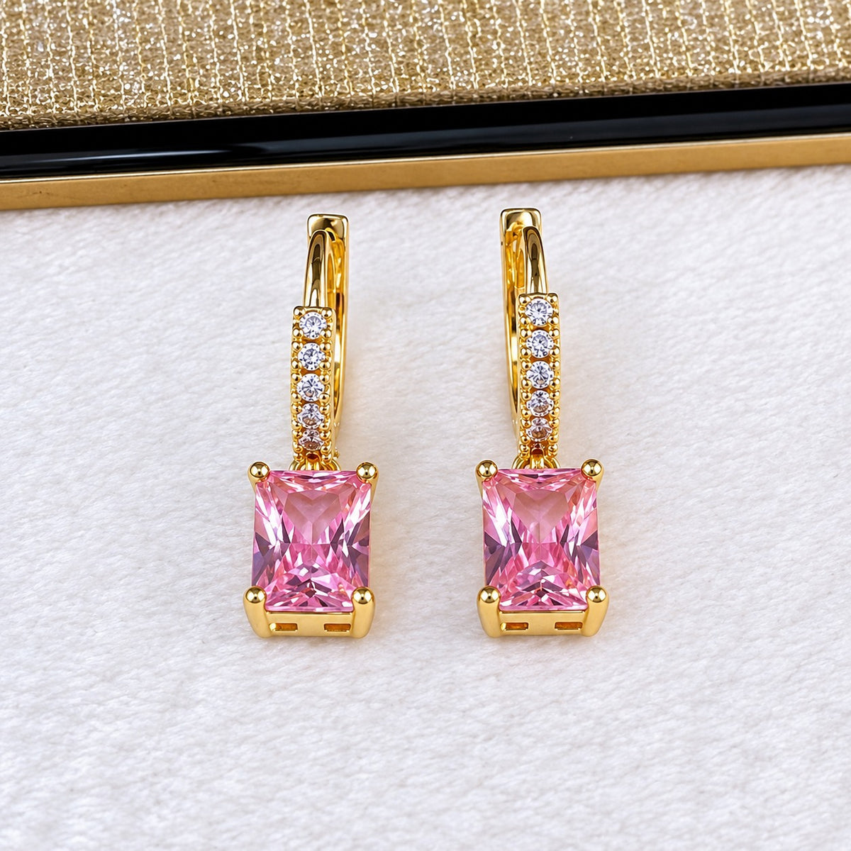Arete de Chapa de Oro COA2494-4