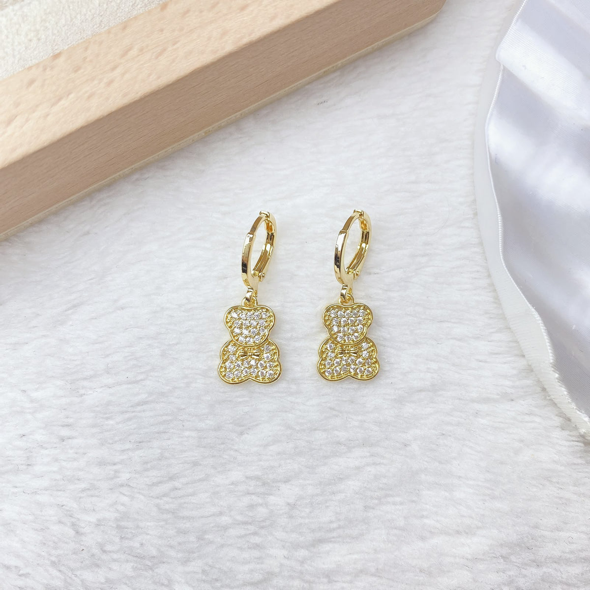Arete de Chapa de Oro COA2994-1
