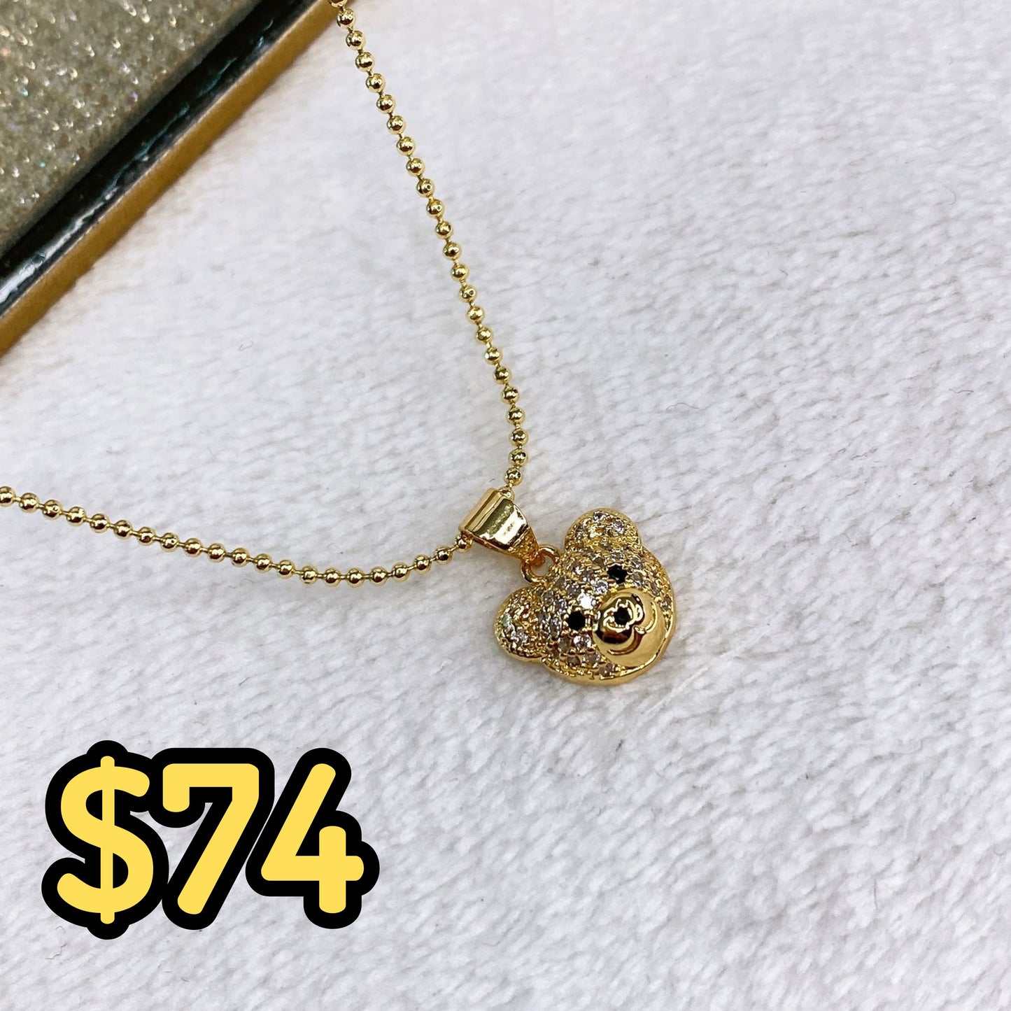 Collar de Chapa de Oro con Zirconias CC2205-1