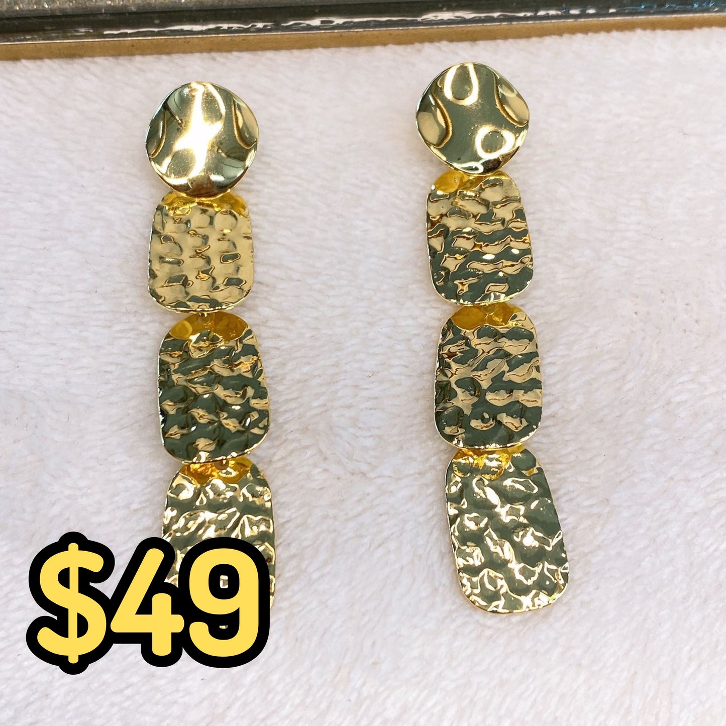Arete de Chapa de Oro COA2027-1