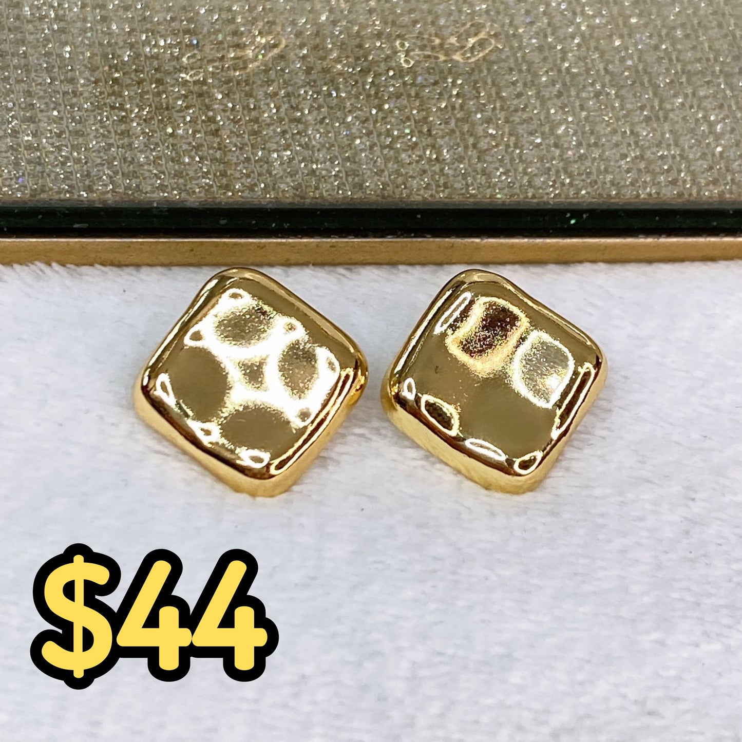 Arete de Chapa de Oro COA2040-1