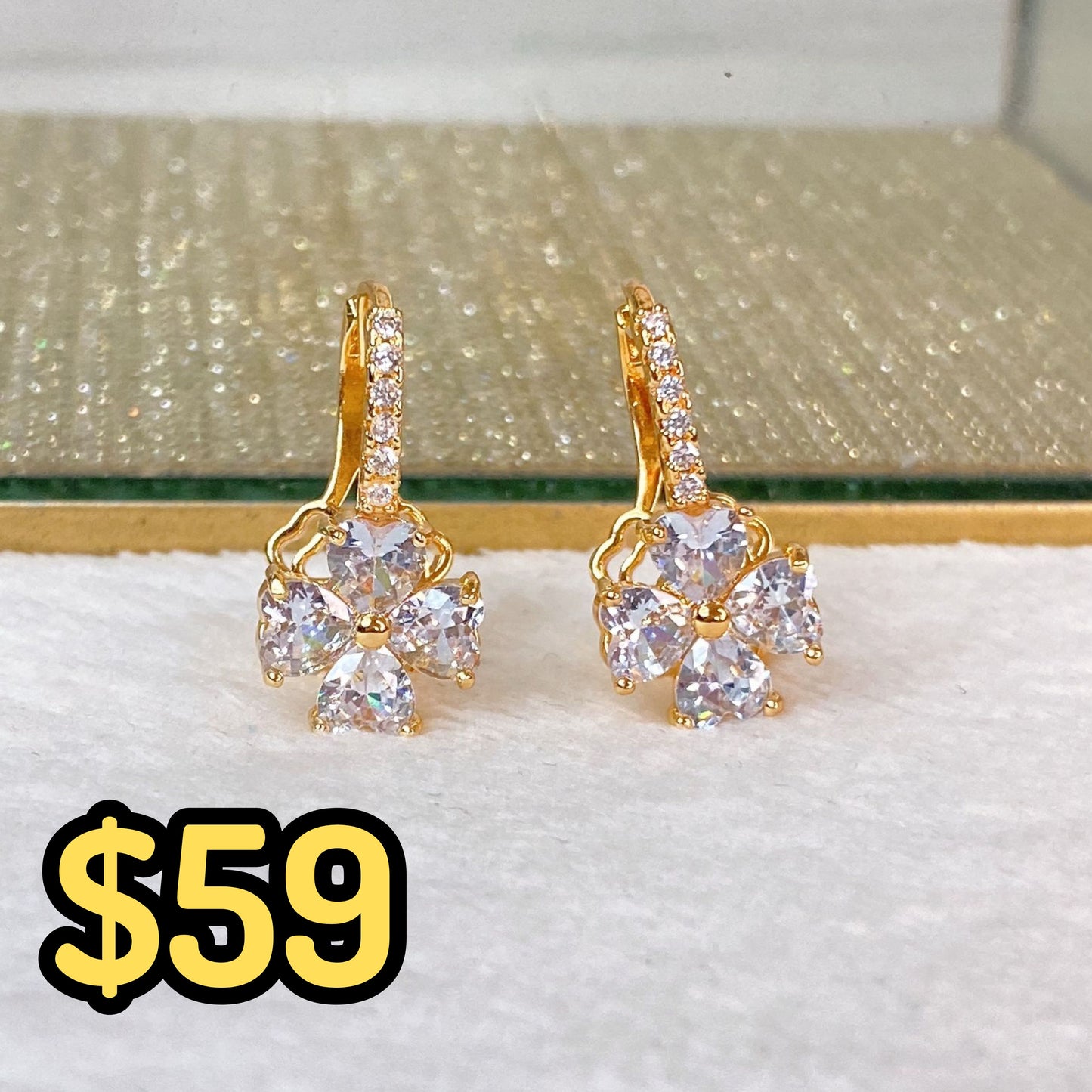 Arete de Chapa de Oro COA2097-1