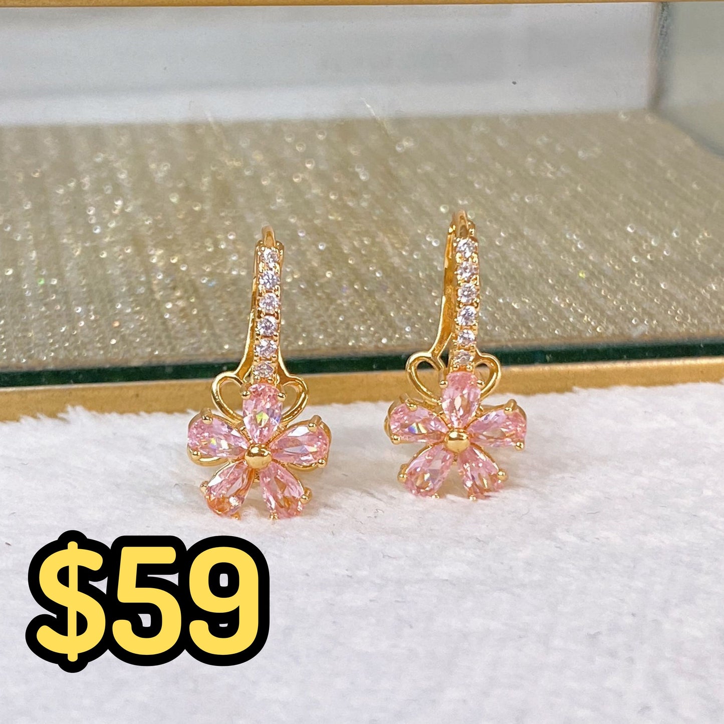 Arete de Chapa de Oro COA2098-2