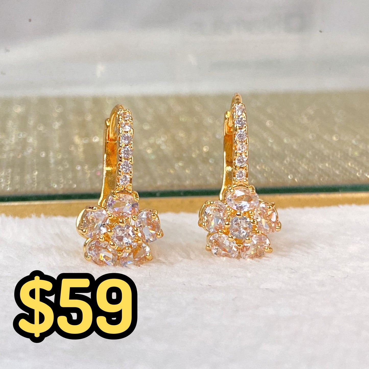 Arete de Chapa de Oro COA2098-1