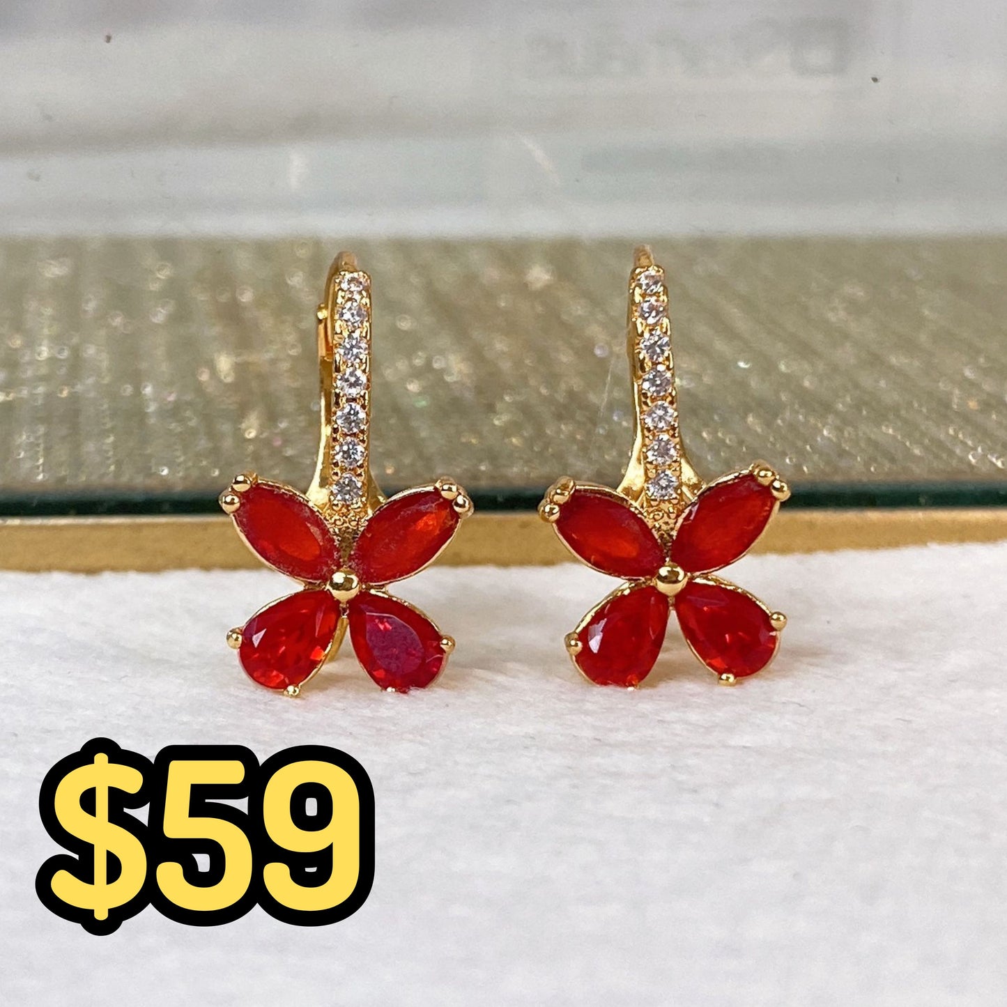 Arete de Chapa de Oro COA2096-1
