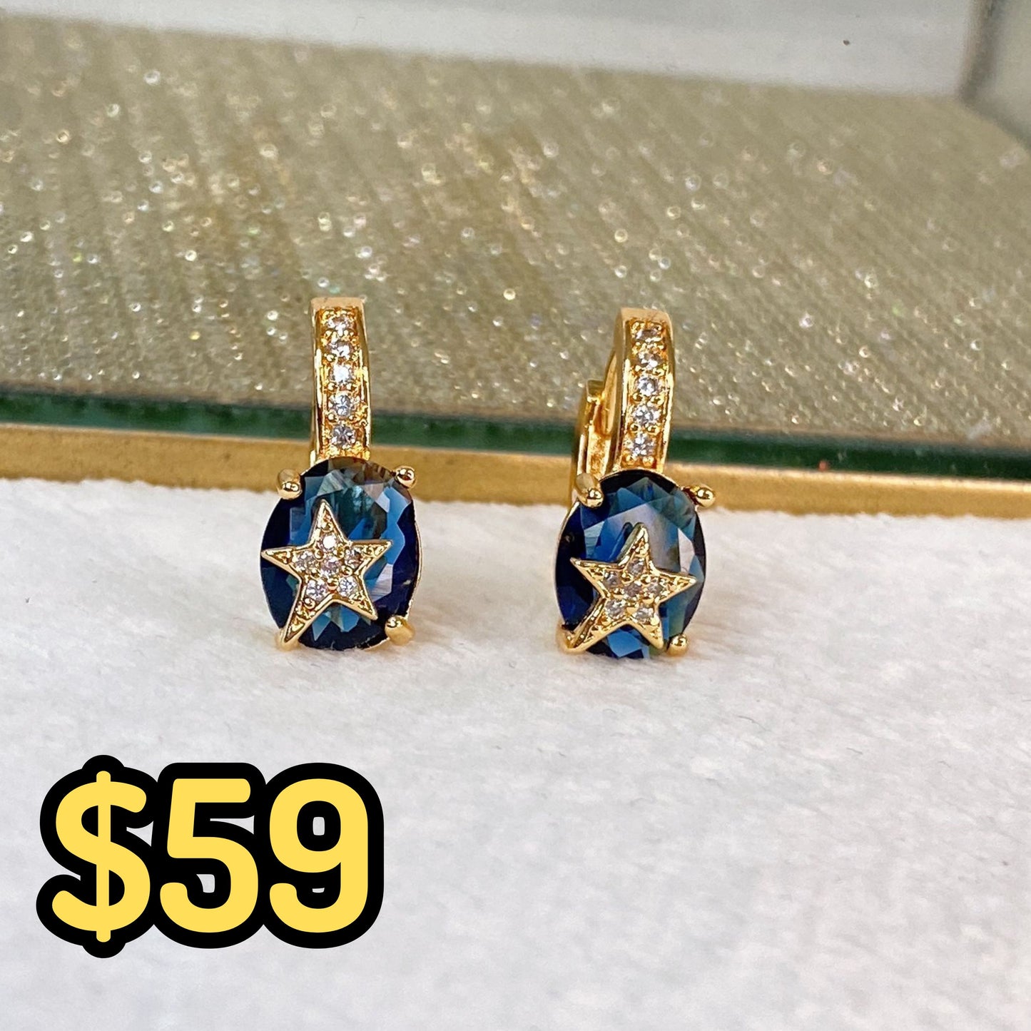 Arete de Chapa de Oro COA2094-3