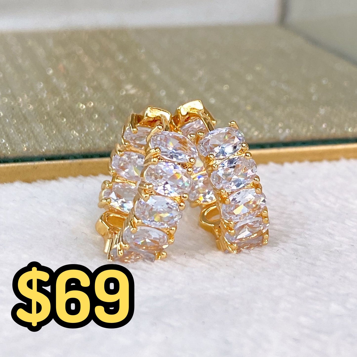 Arete de Chapa de Oro COA2088-2