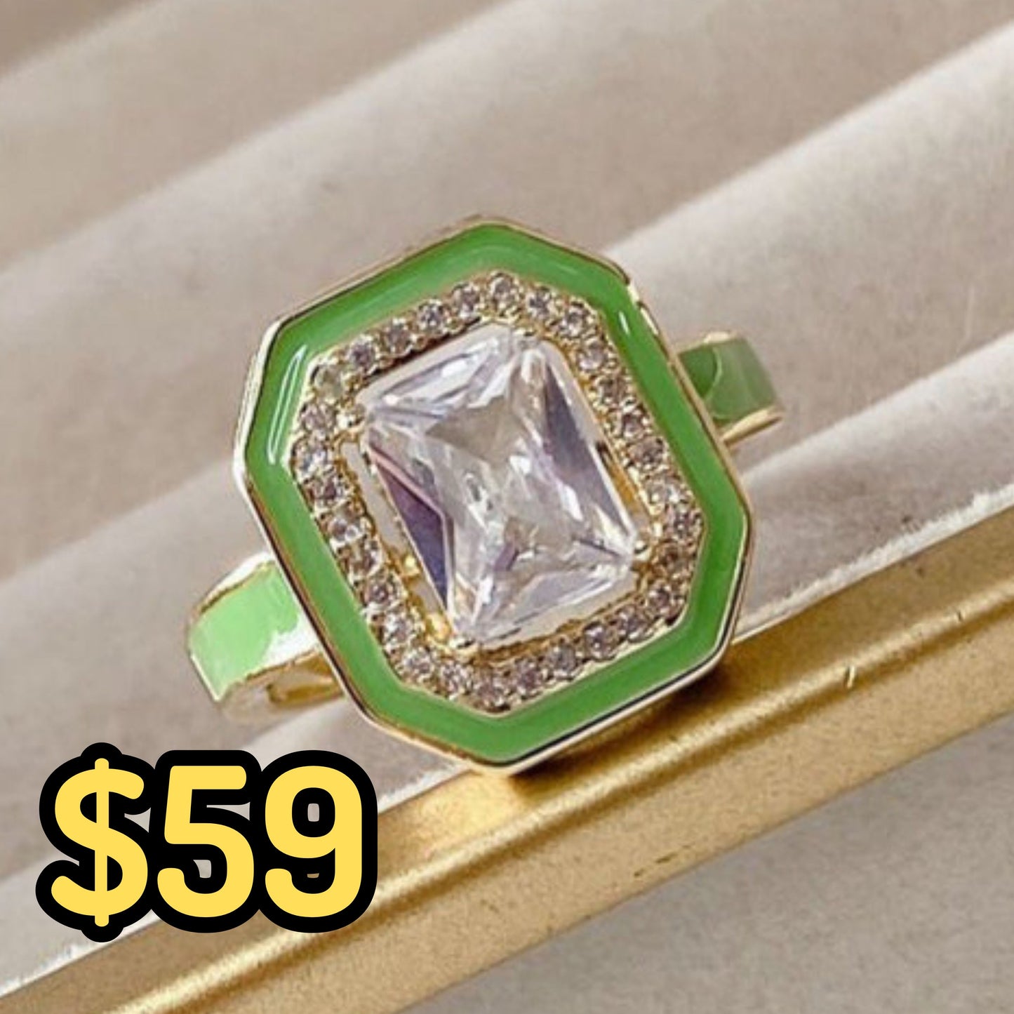 Anillo de Chapa de Oro Ajustable ACO1438-3