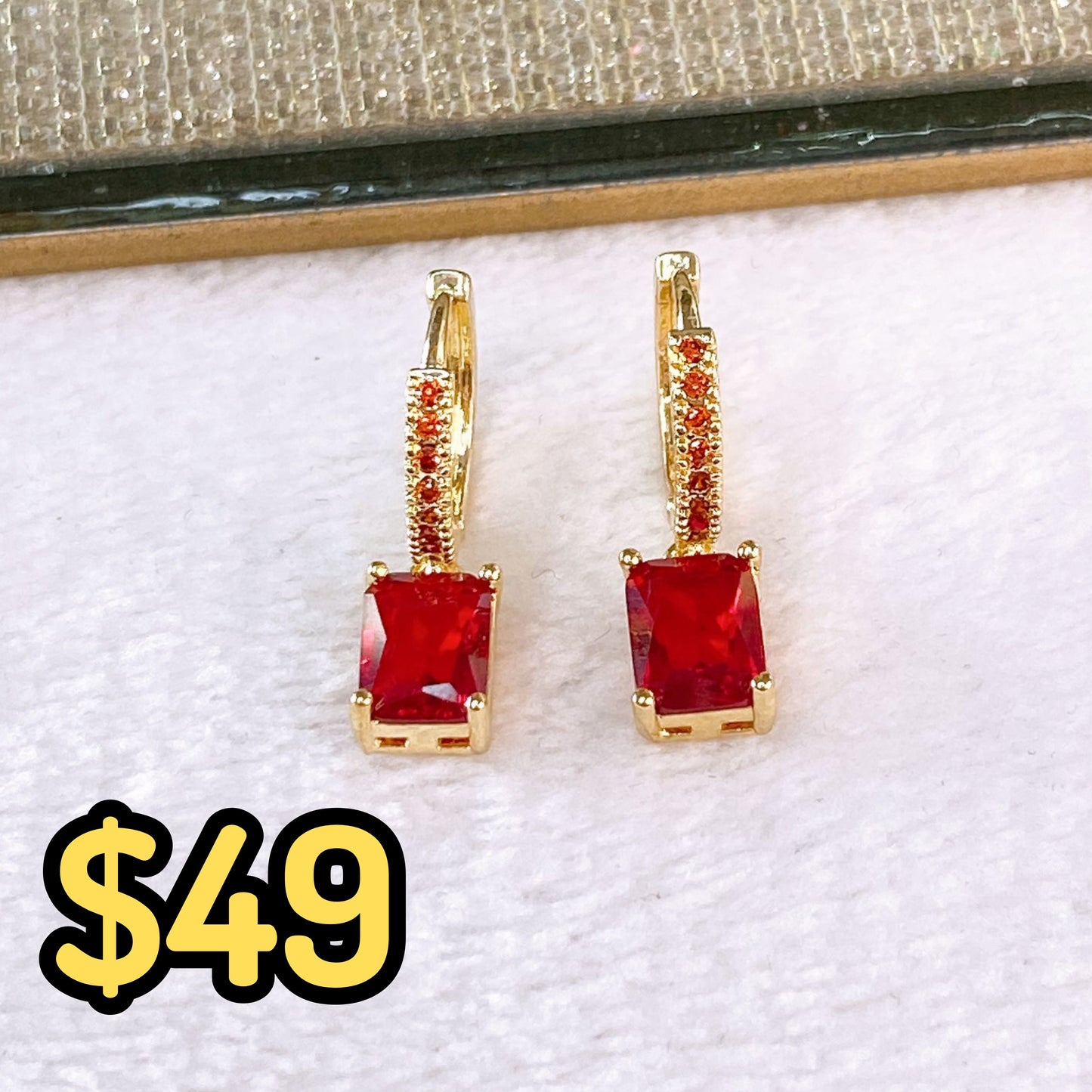 Arete de Chapa de Oro COA2494-5