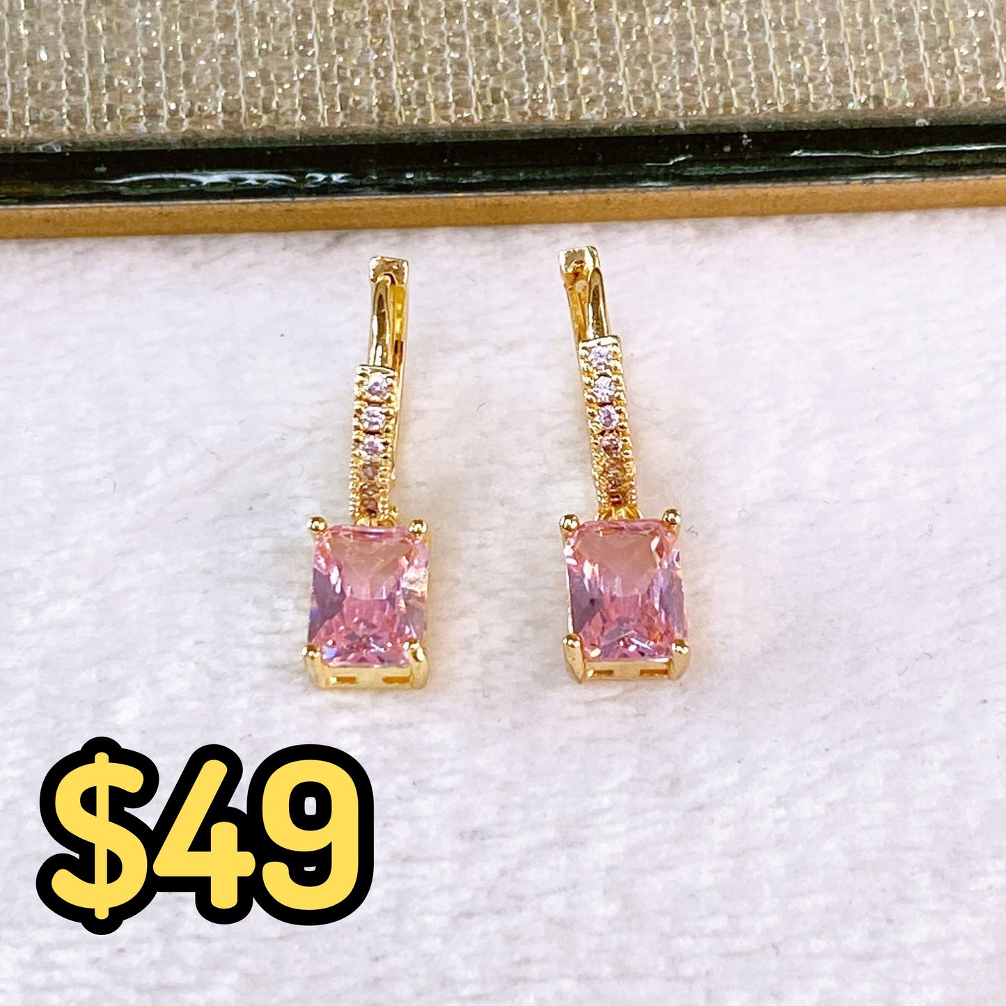 Arete de Chapa de Oro COA2494-4