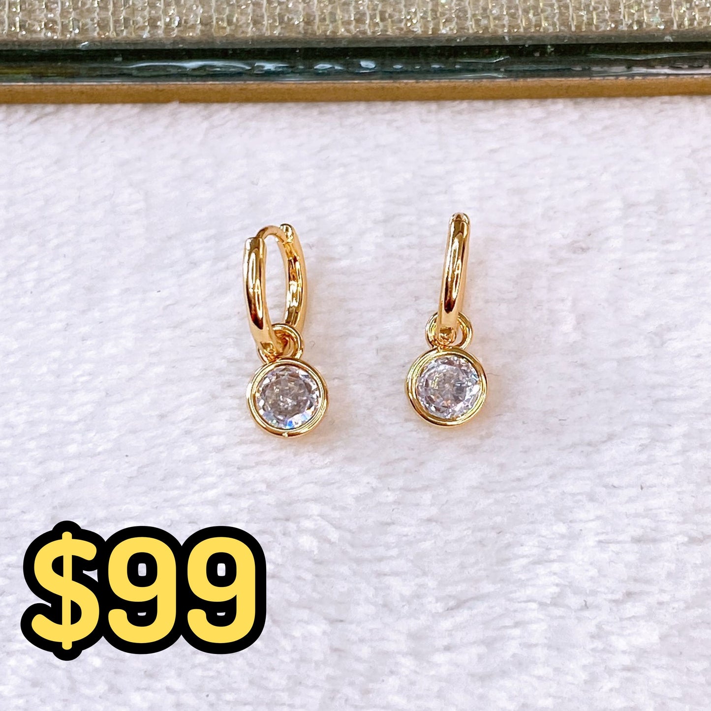 Arete de Chapa de Oro COA2574-1