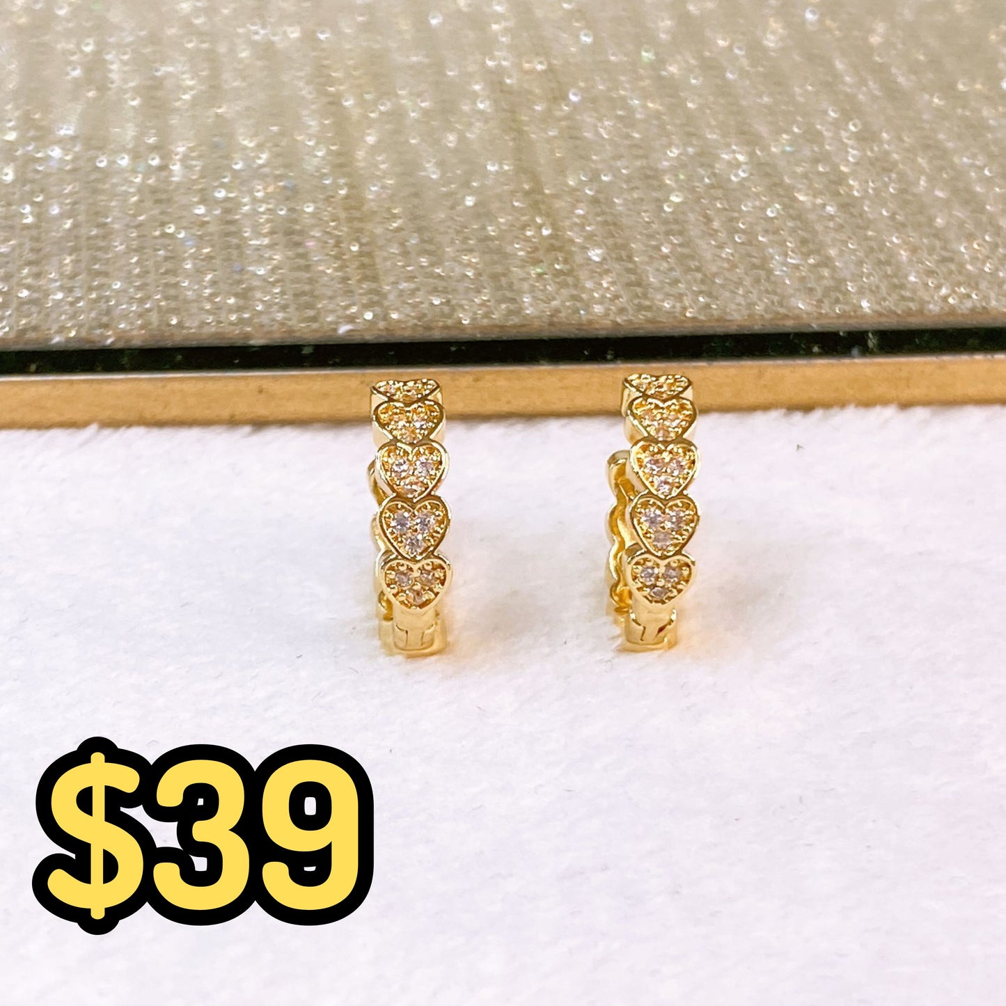 Arete de Chapa de Oro COA2612-1