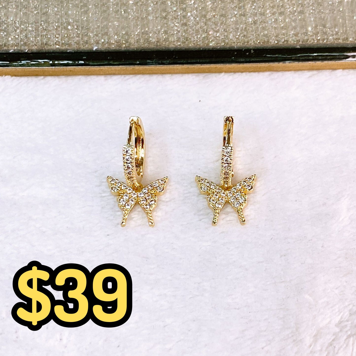 Arete de Chapa de Oro COA2620-1
