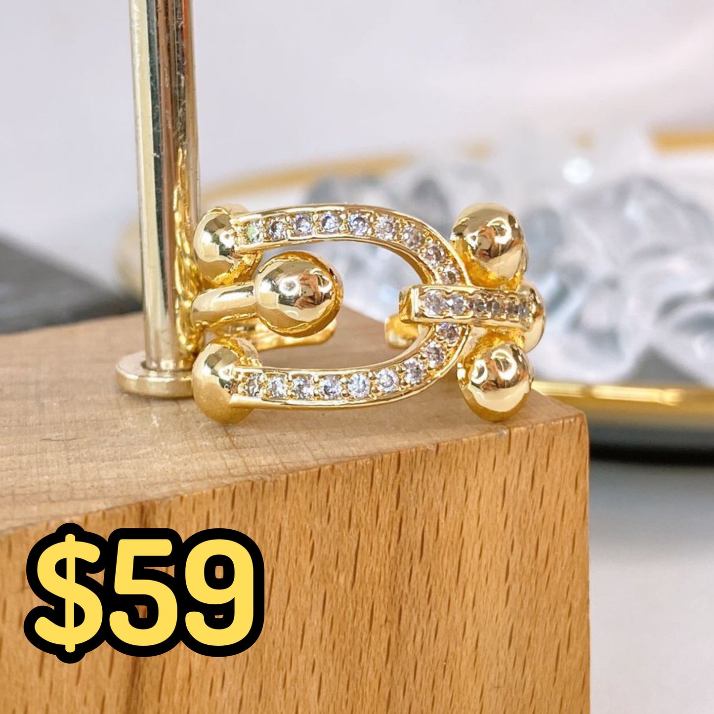 Anillo de Oro Laminado Ajustable AOL100-1