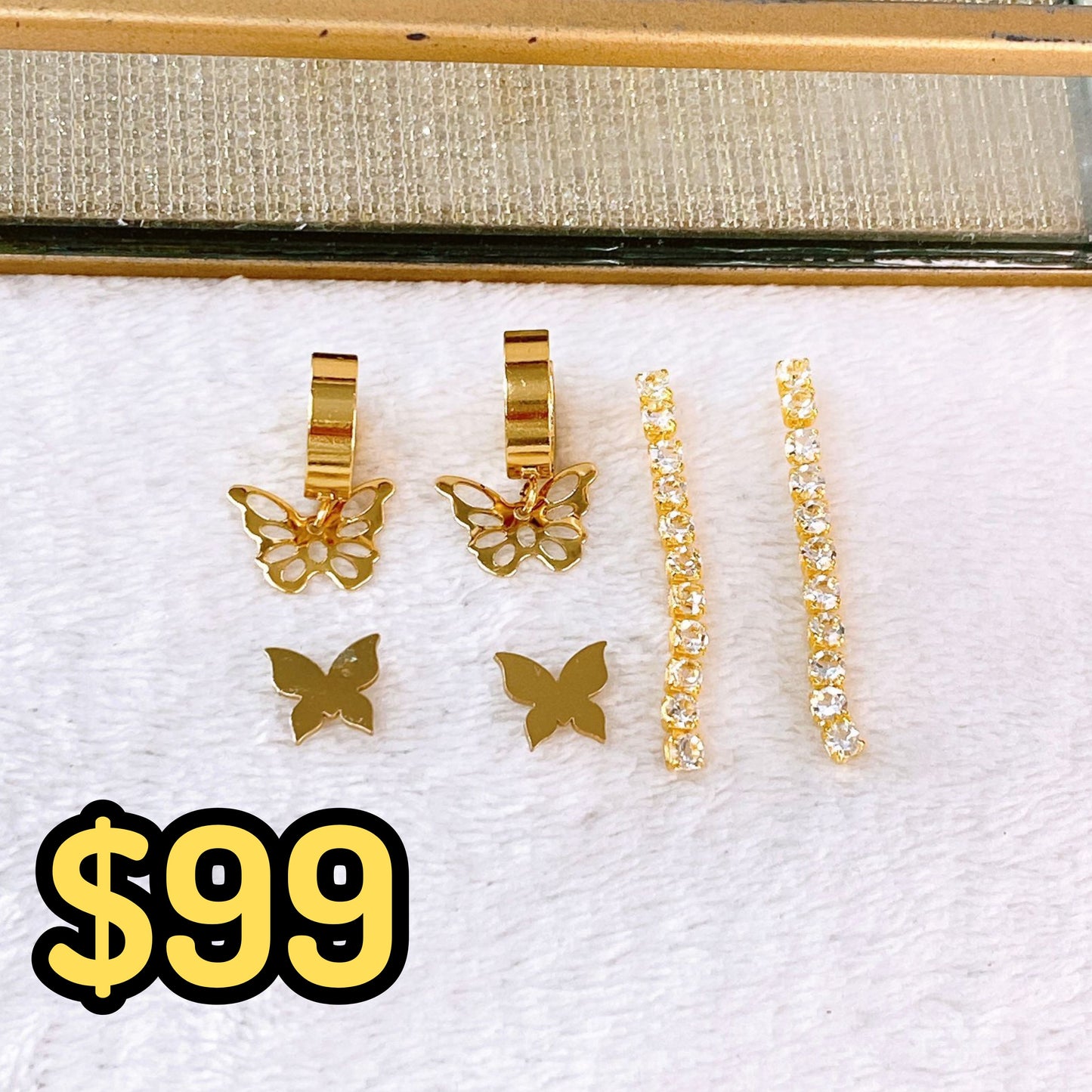 Set de Aretes de Acero Inoxidable AAI2710-2