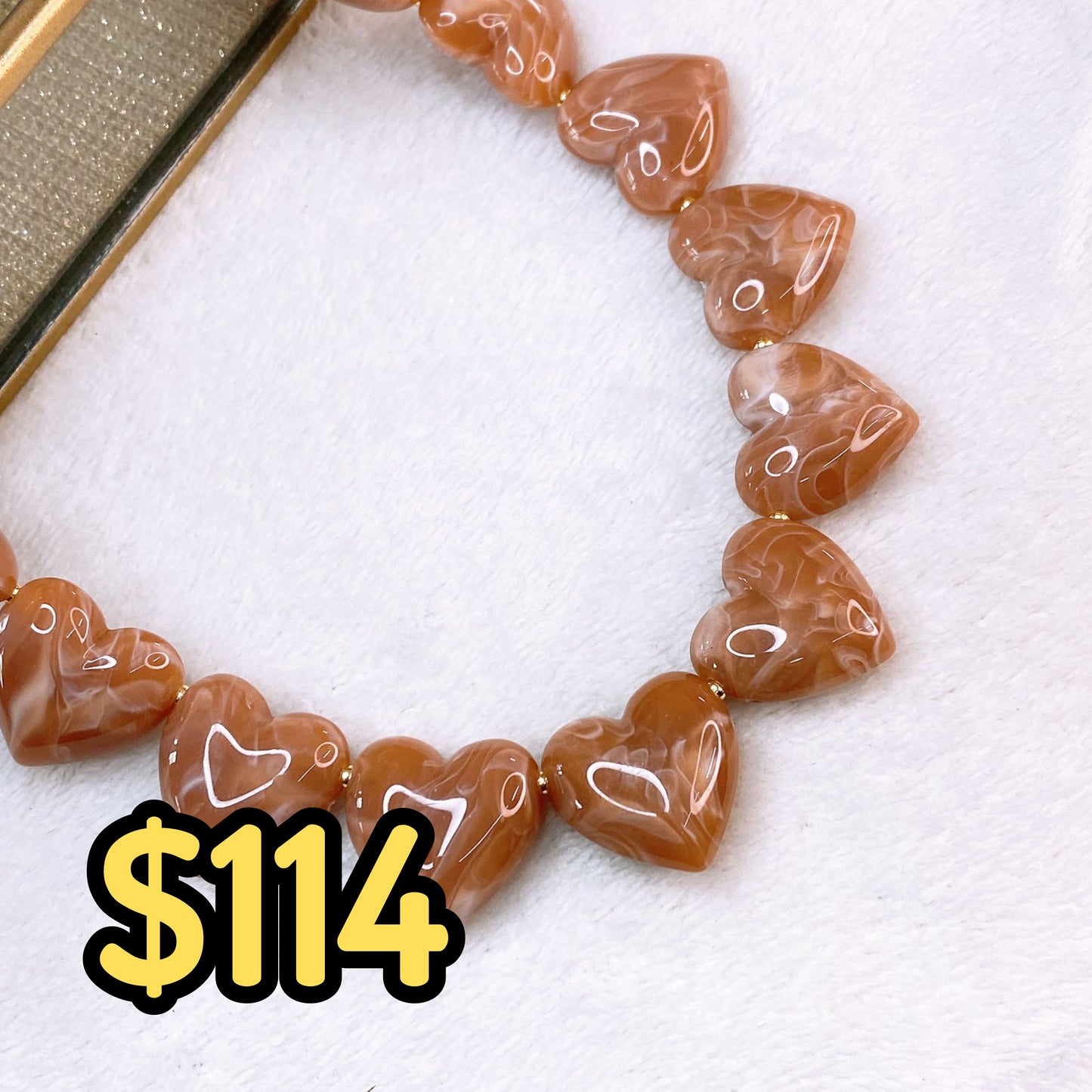Collar de Resina y Cuencas de Chapa de Oro CC2457-4