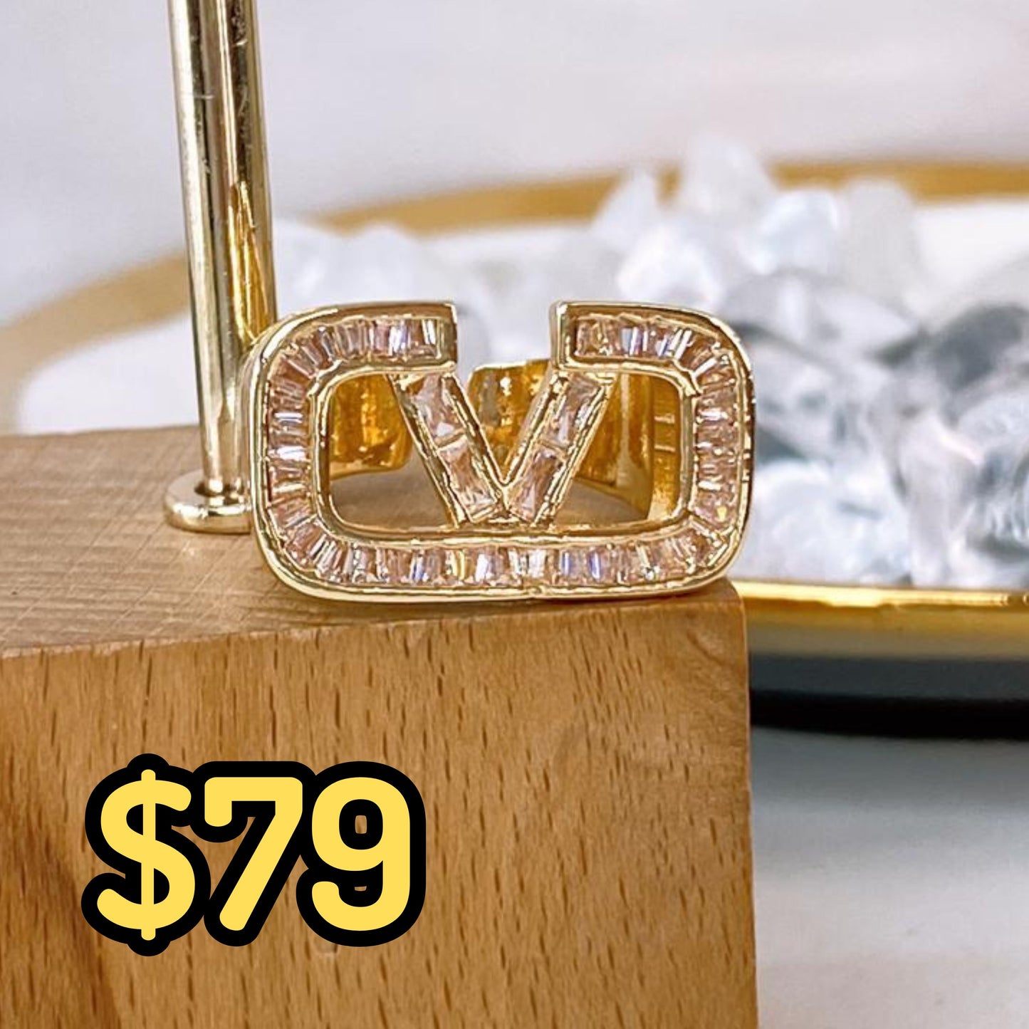 Anillo Chapa de Oro Ajustable ACO1661-1
