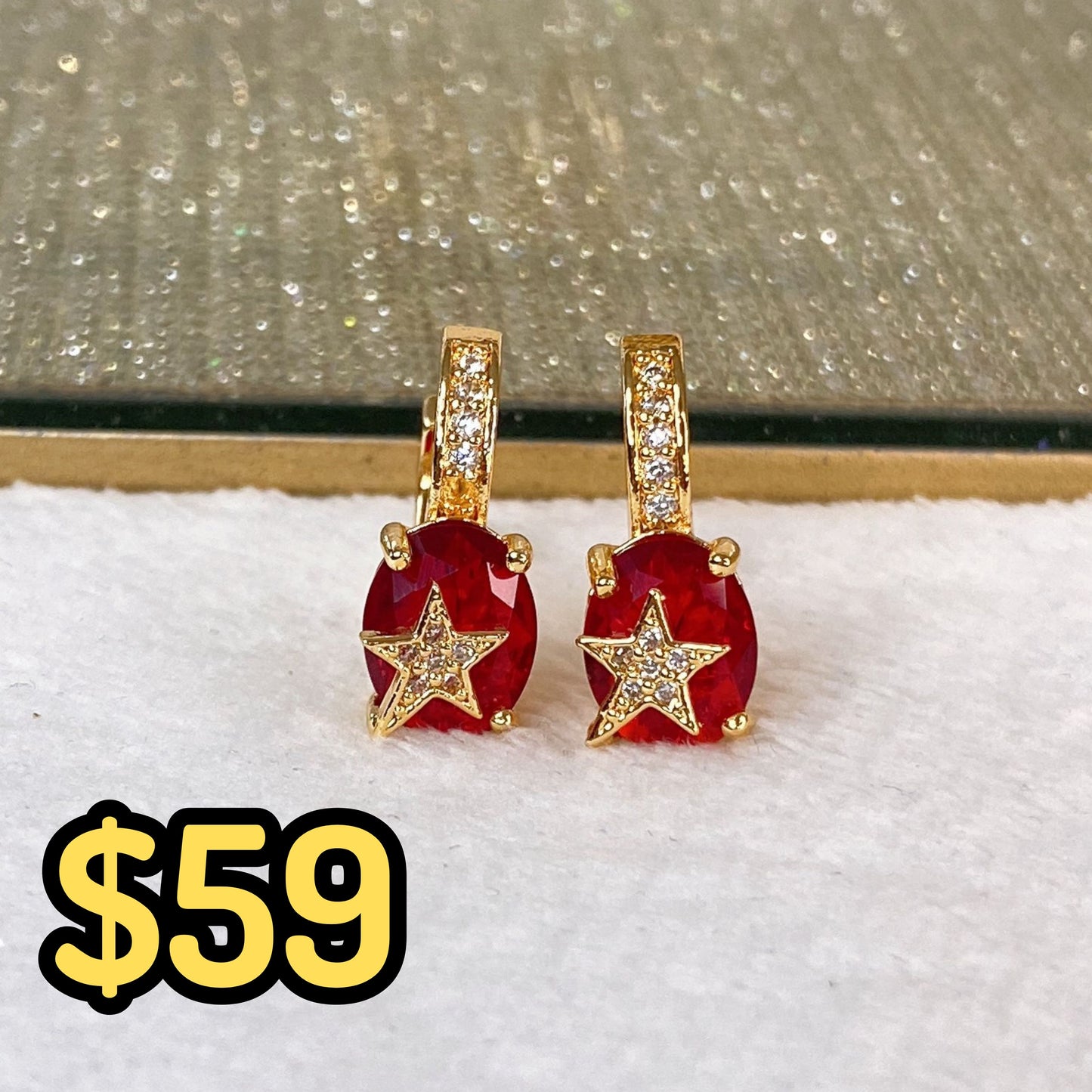 Arete de Chapa de Oro COA2094-2