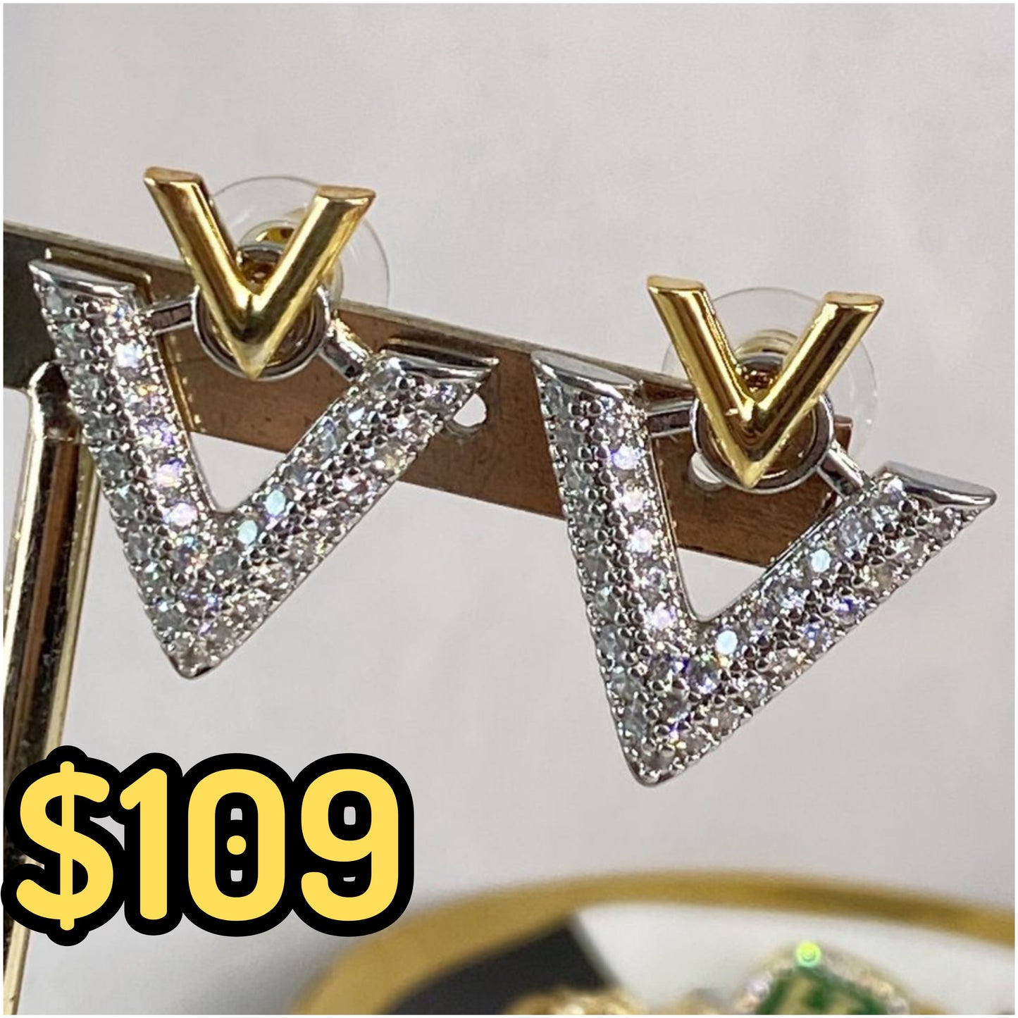 Arete de Chapa de Oro COA1894-3