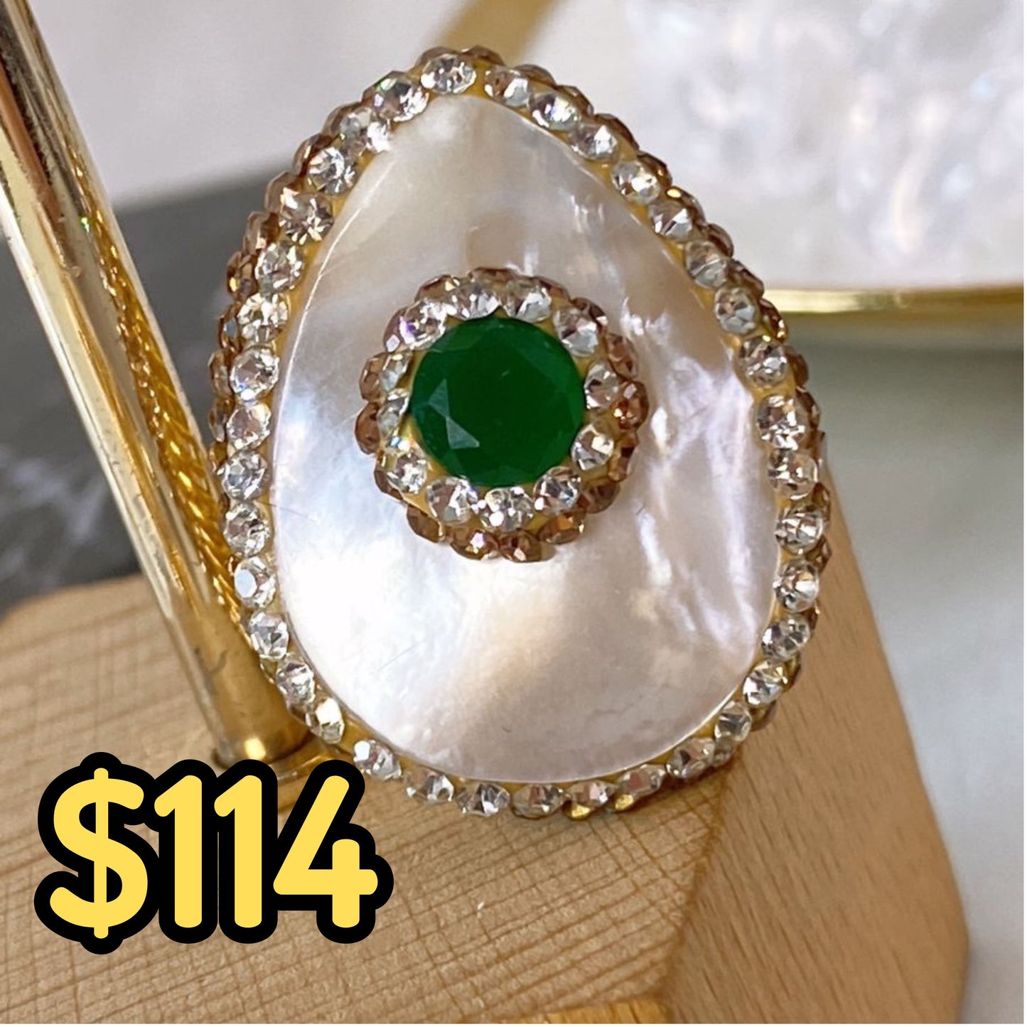 Anillo de Chapa de Oro Ajustable ACO1337-1