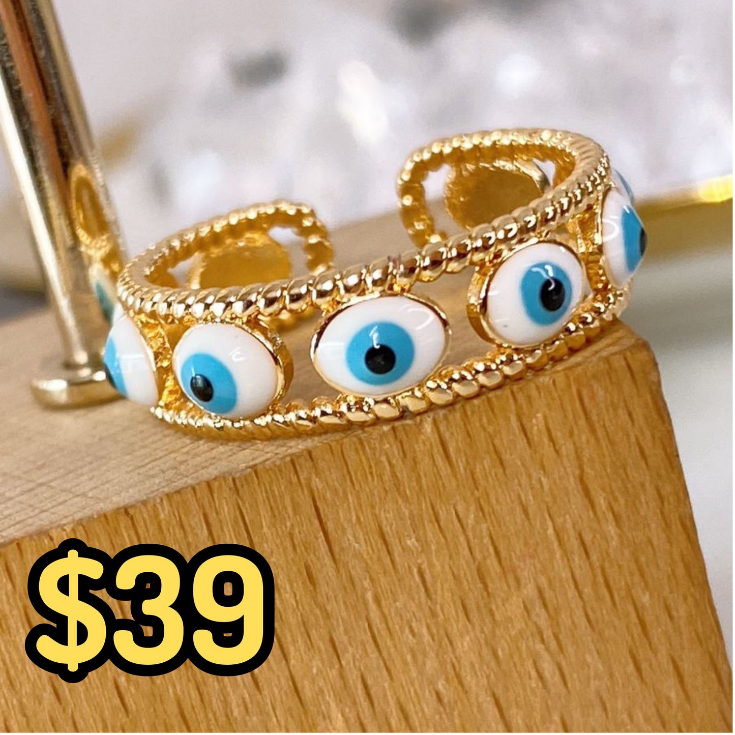Anillo de Chapa de Oro Ajustable ACO1332-2