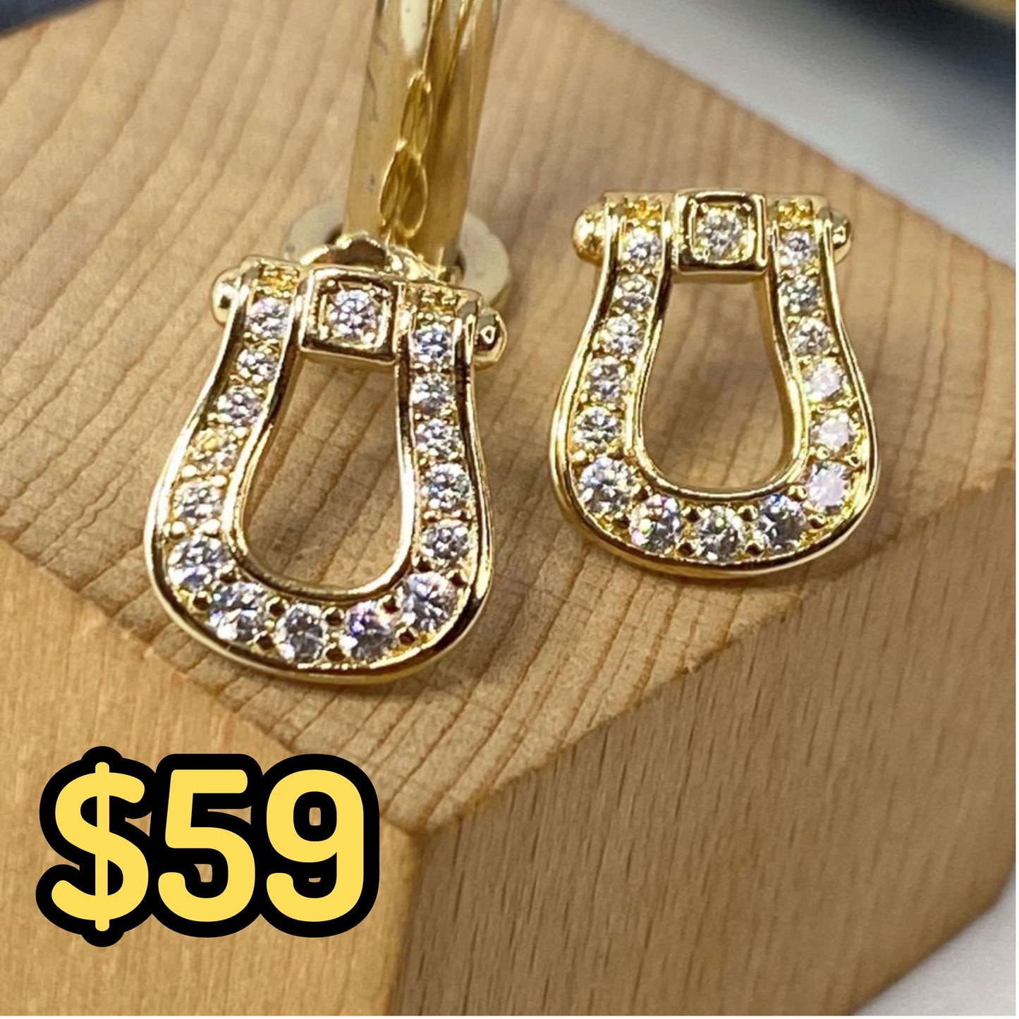 Arete de Chapa de Oro COA1932-1