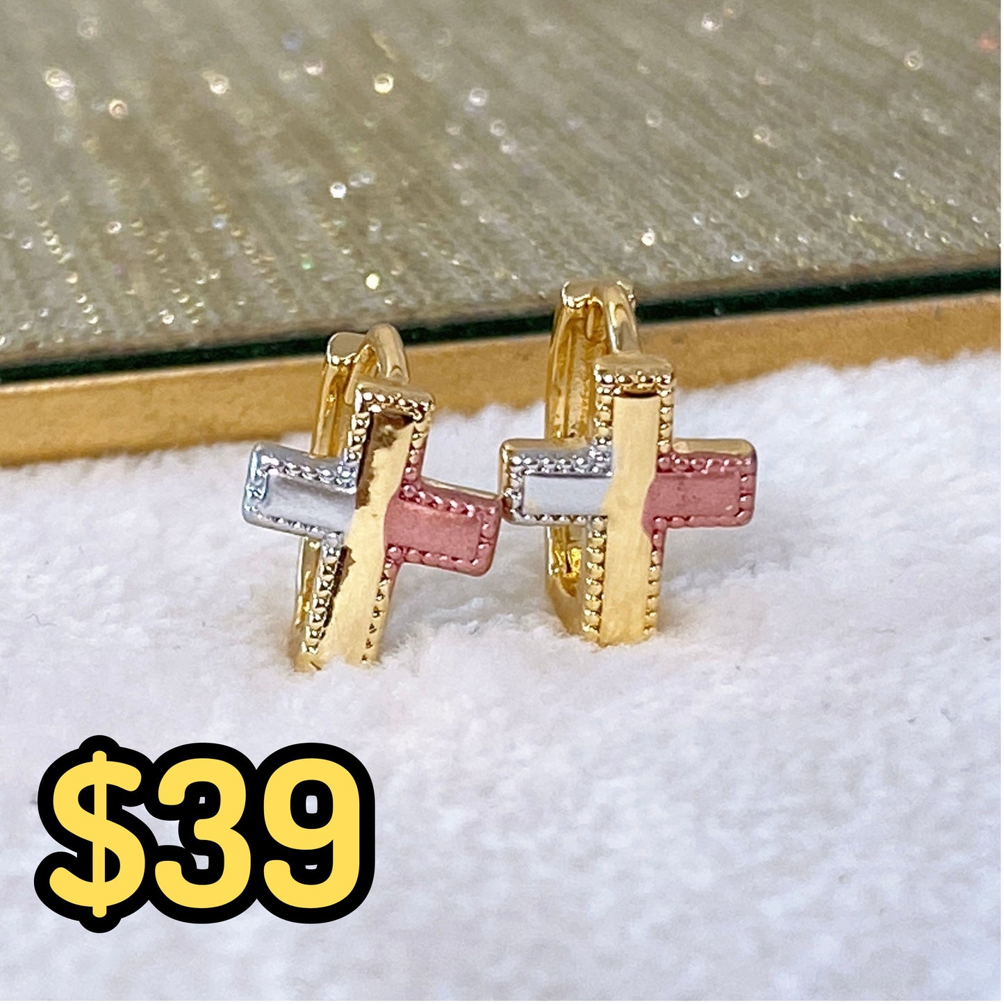 Arete Chapa de Oro COA1938-9