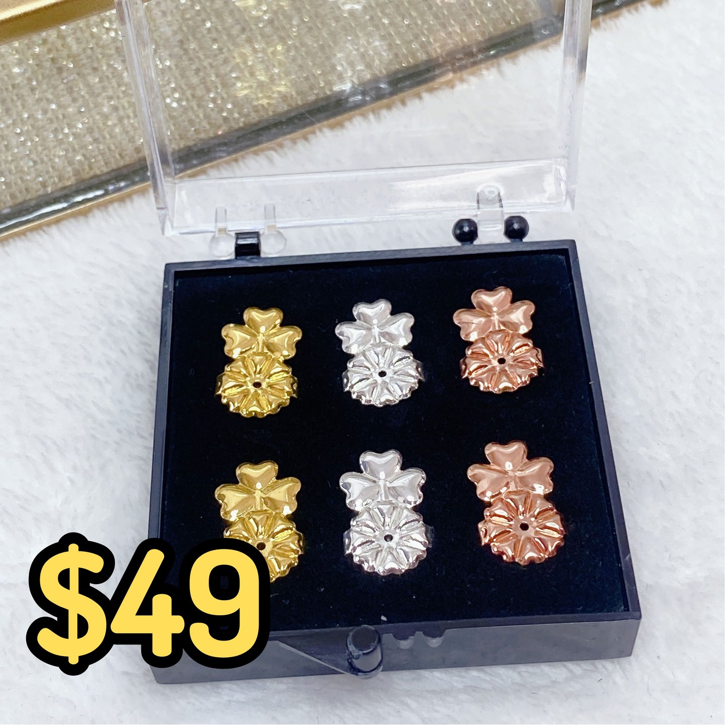 Set de Levantadores para Arete de Chapa de Oro OT116-2