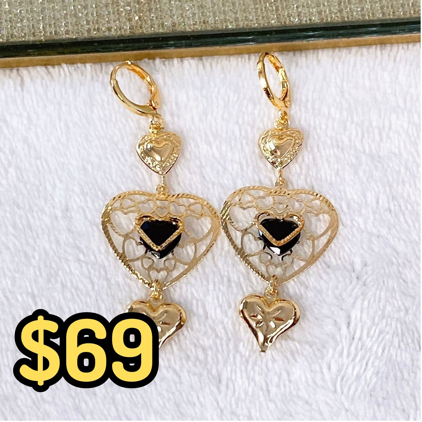 Arete de Chapa de Oro COA1966-2