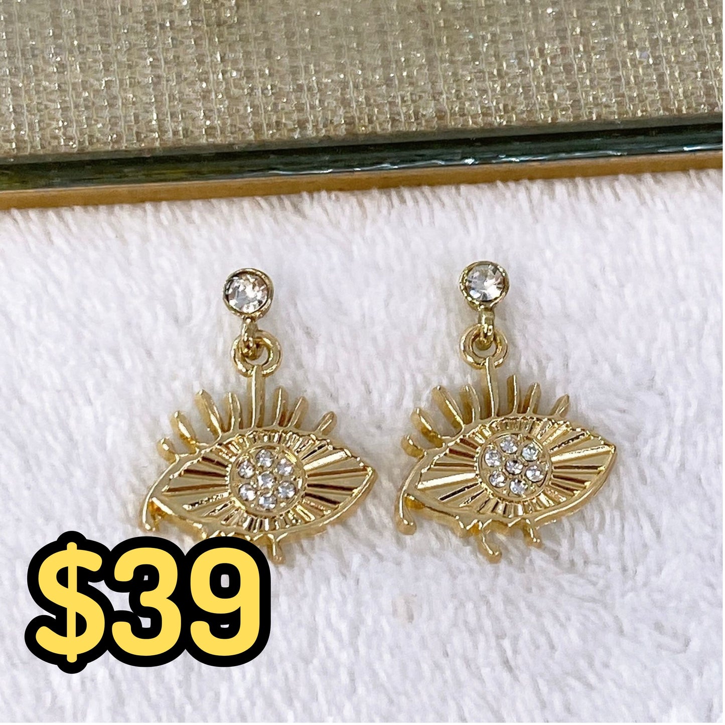 Arete de Chapa de Oro COA1965-6