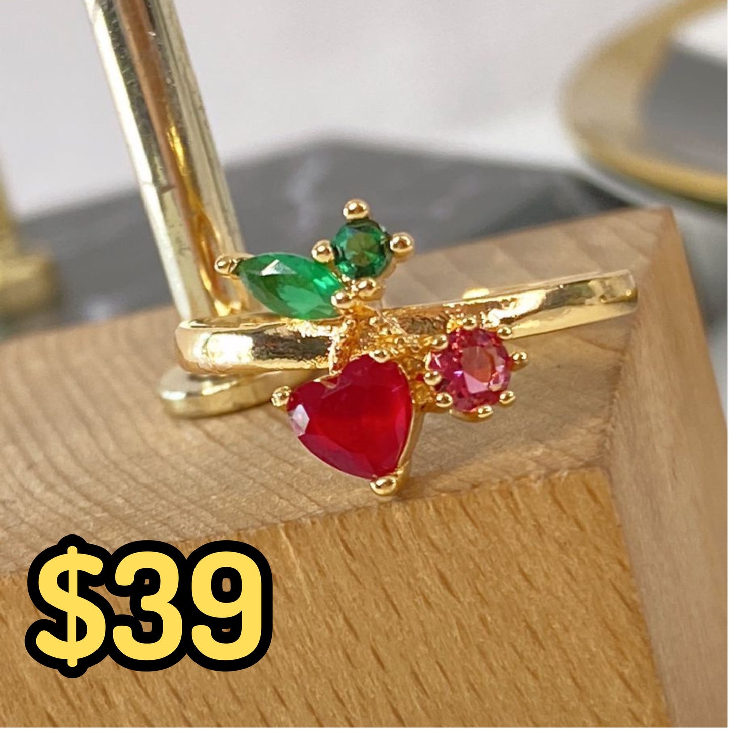 Anillo de Chapa de Oro Ajustable ACO1362-1
