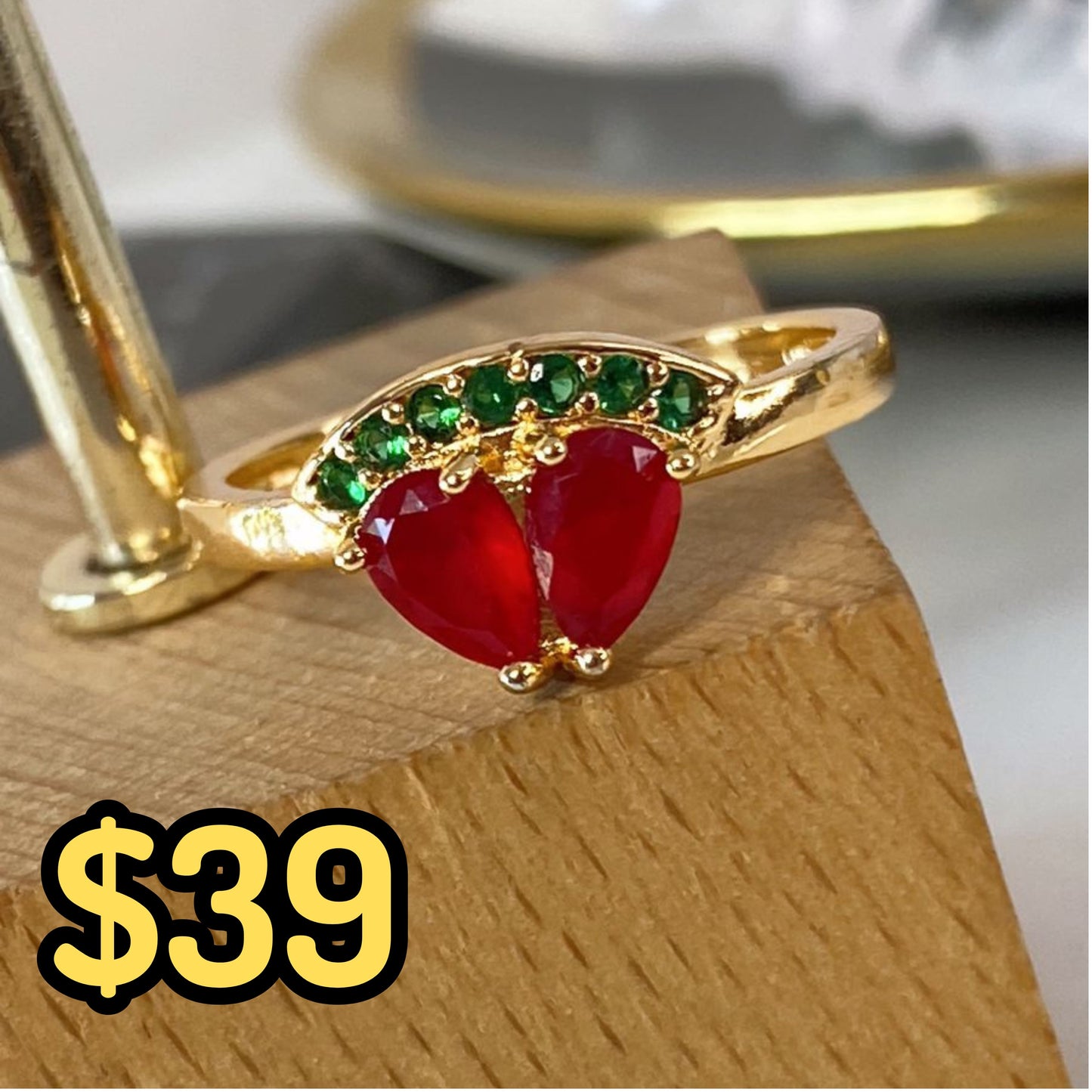 Anillo de Chapa de Oro Ajustable ACO1361-1