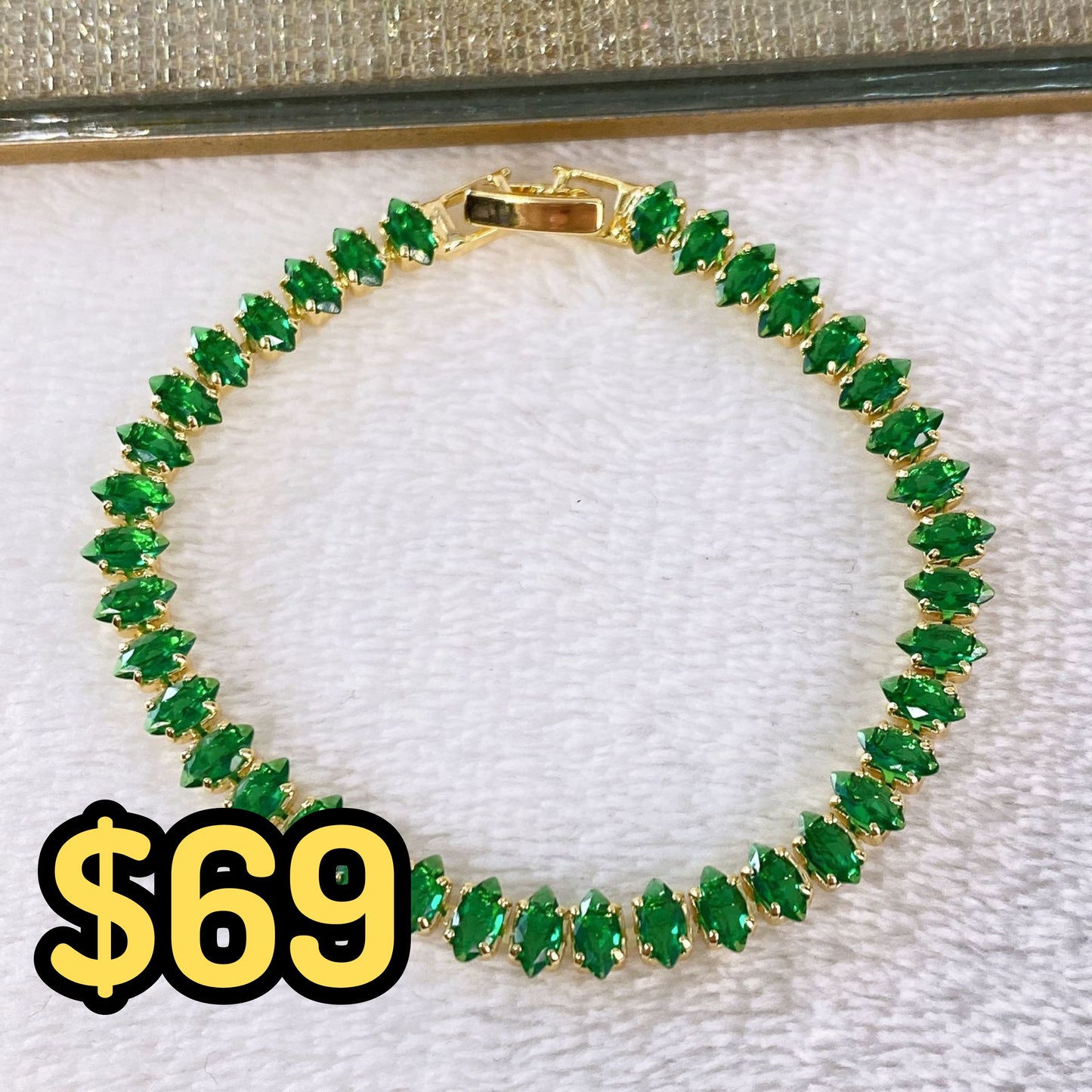 Pulsera de Chapa de Oro con Zirconias COP1577-2