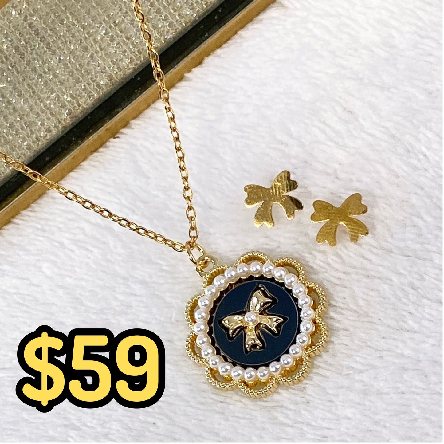 Collar de Acero Inoxidable y Chapa de Oro CAI2512-1