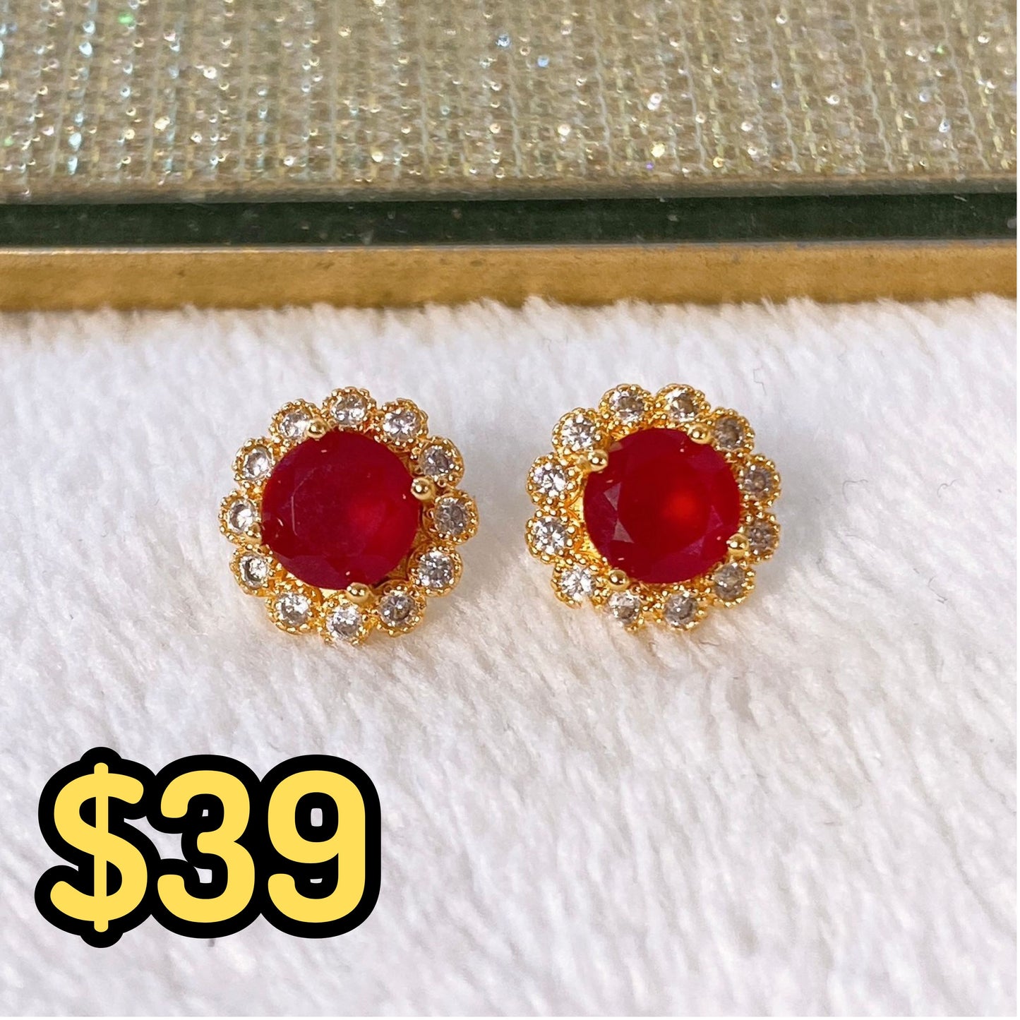 Arete de Chapa de Oro COA1969-3