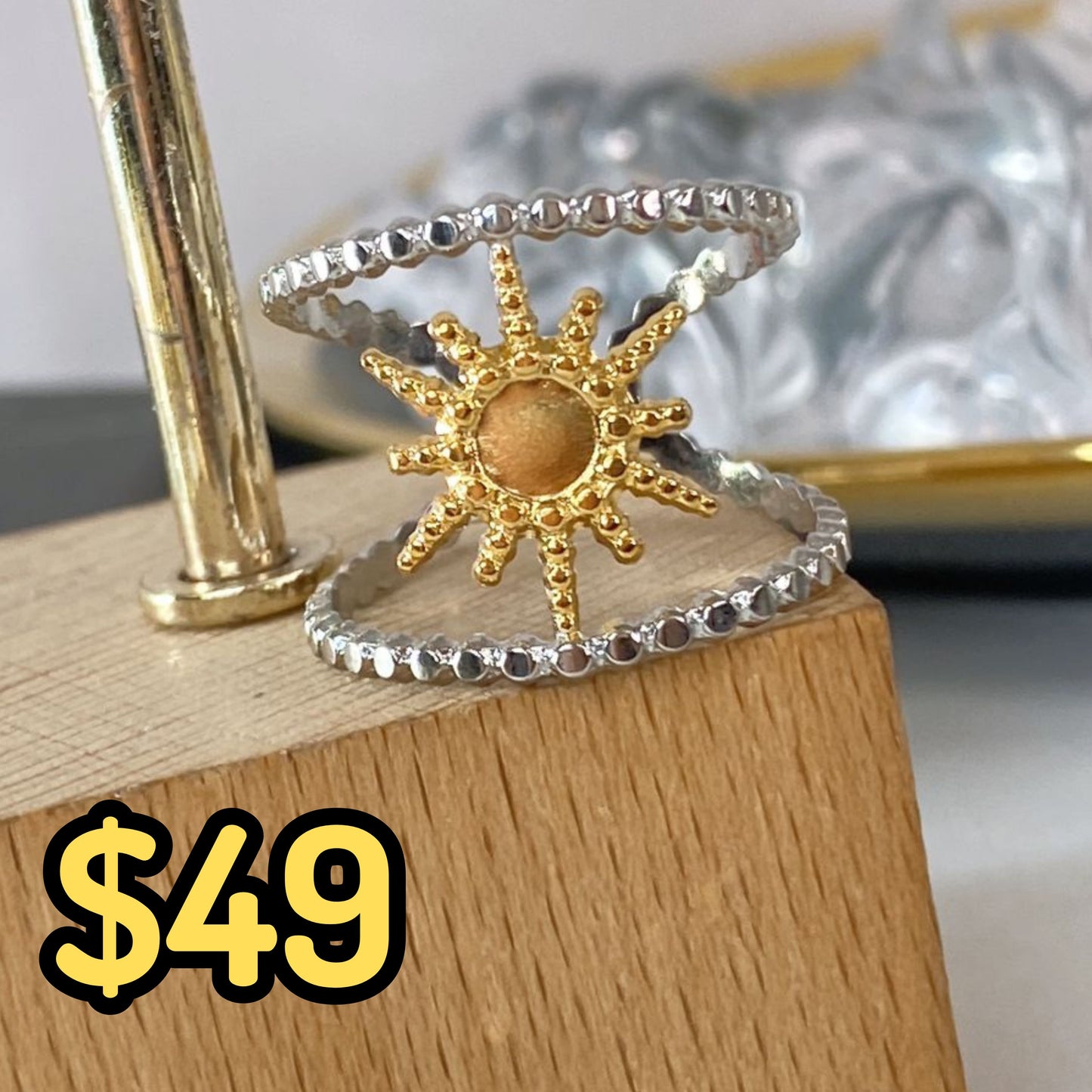 Anillo de Acero Inoxidable Ajustable RAI1046-1