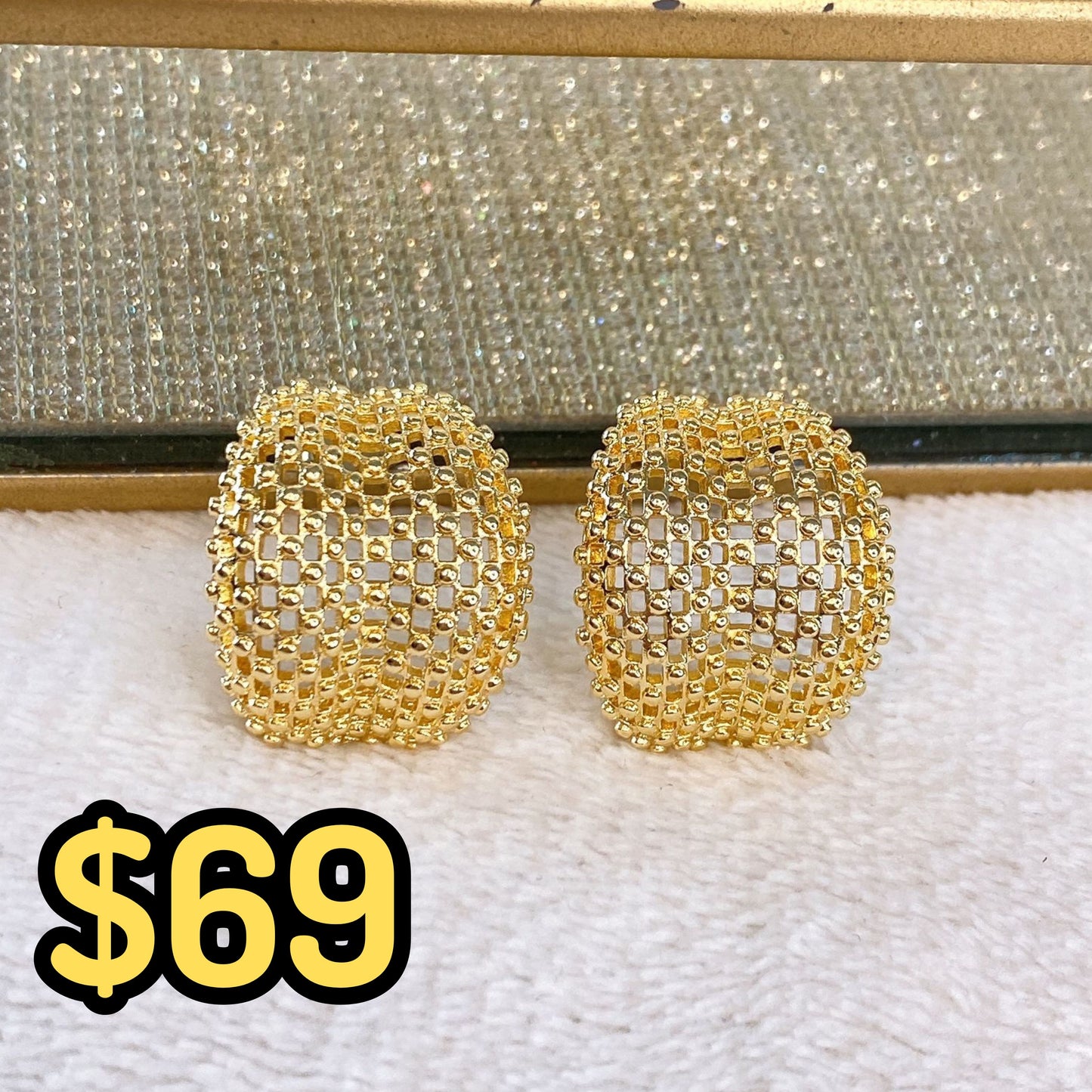 Arete de Chapa de Oro COA2050-1