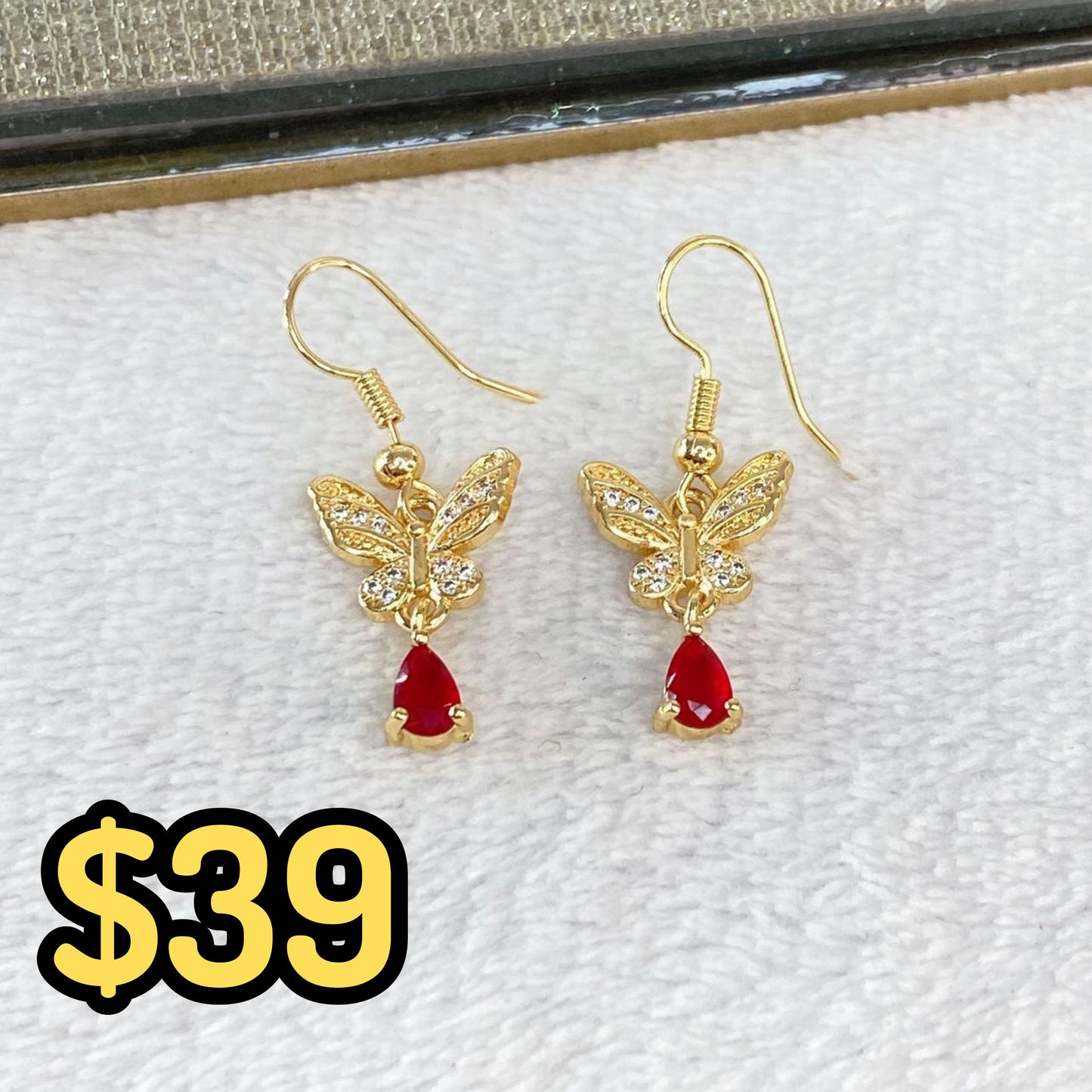 Arete de Chapa de Oro COA2071-1