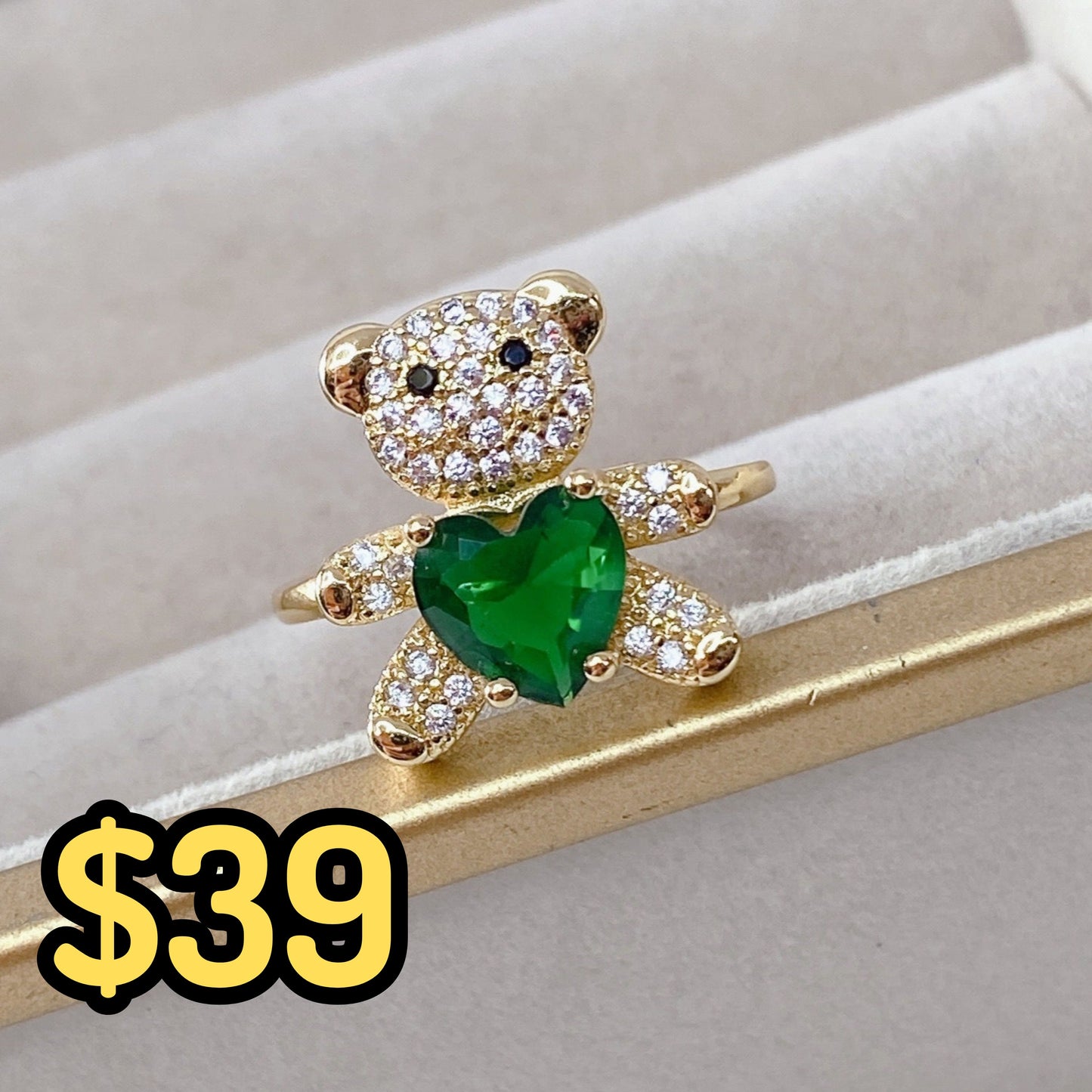 Anillo Chapa de Oro Ajustable ACO1397-1