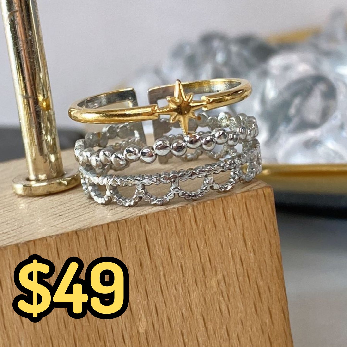 Anillo de Acero Inoxidable Ajustable RAI1047-1