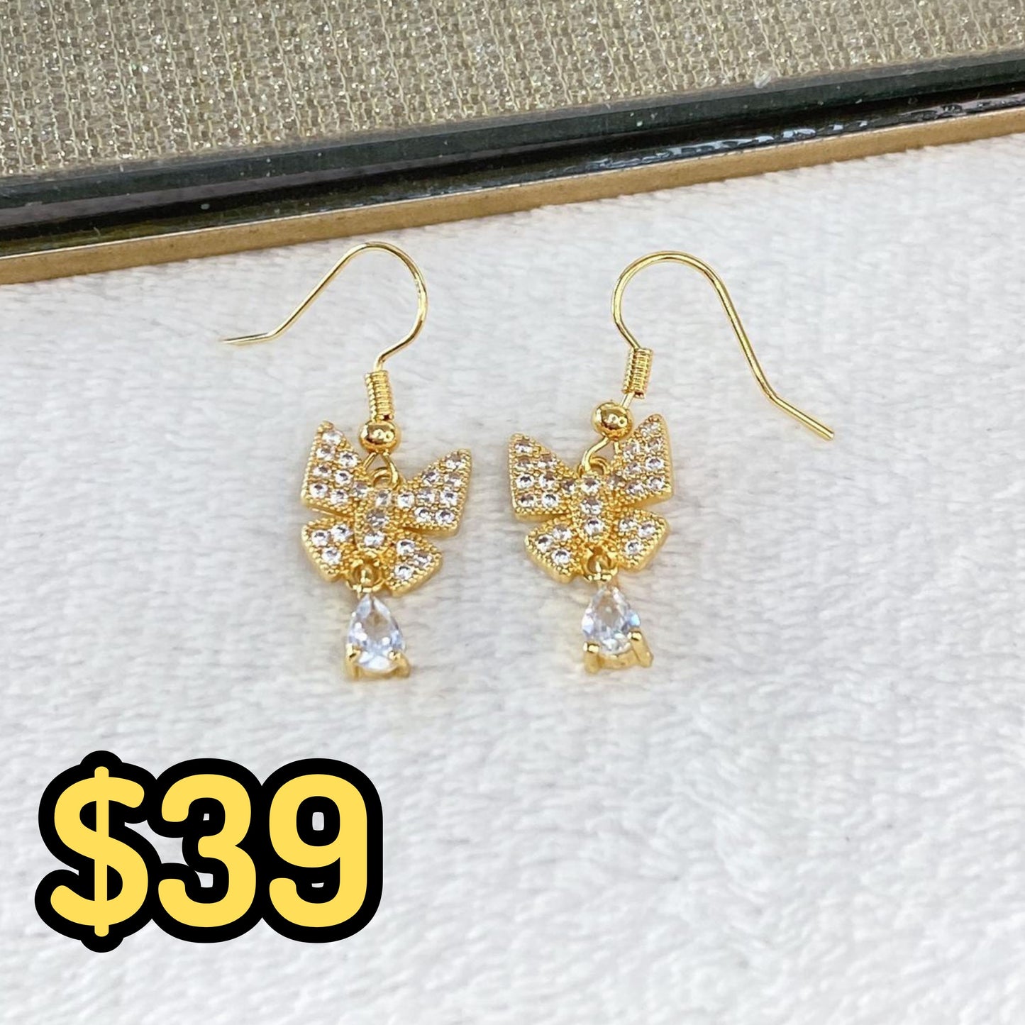 Arete de Chapa de Oro COA2070-1