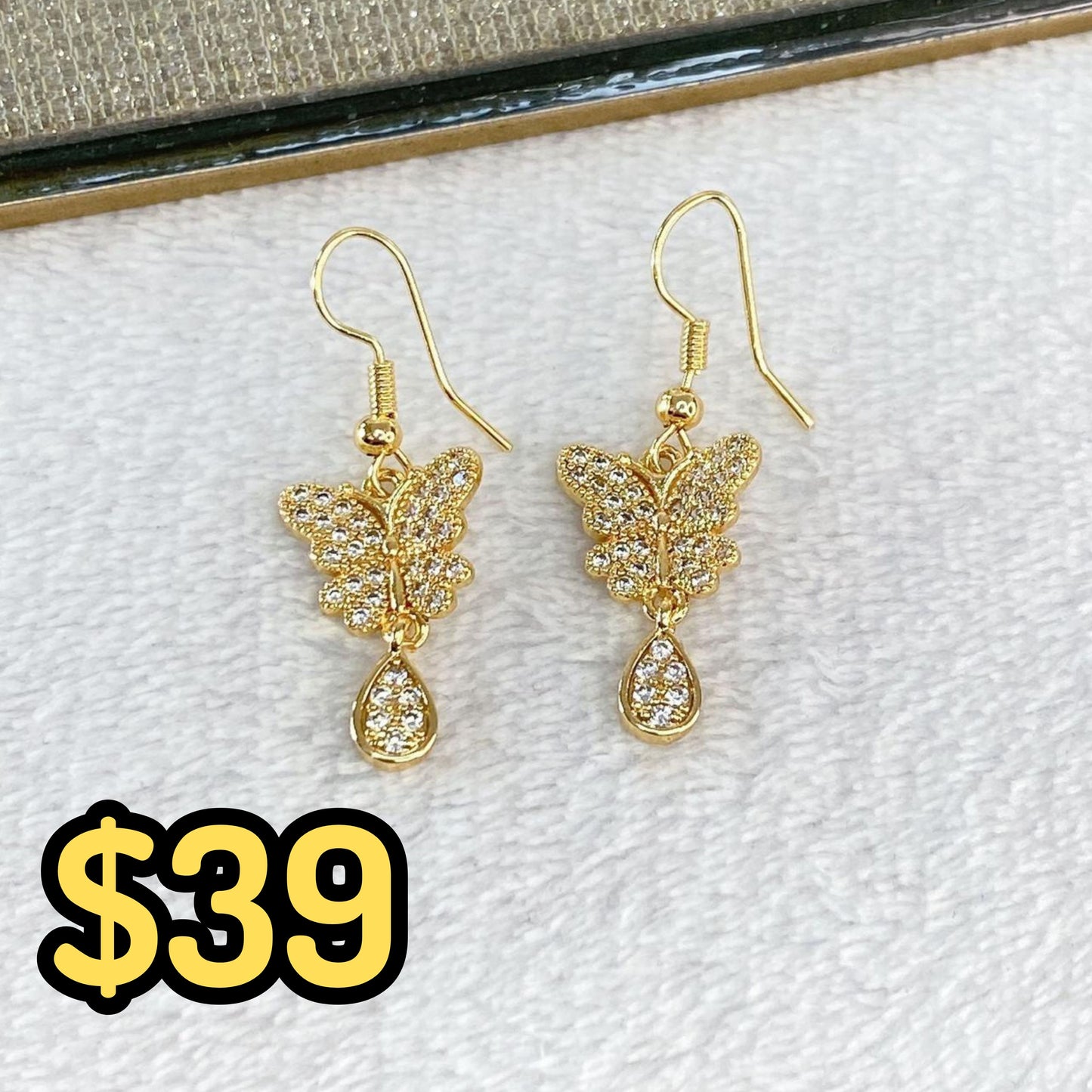 Arete de Chapa de Oro COA2073-1