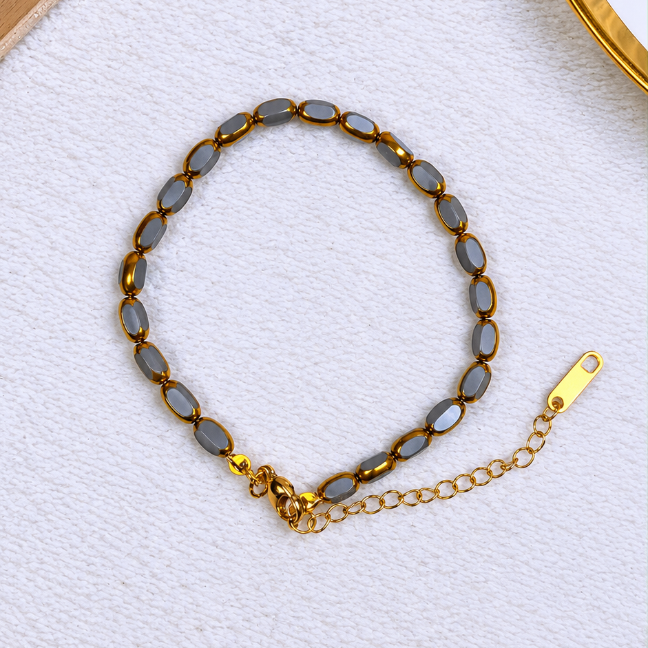 Pulsera de Acero Inoxidable y Cristal PAI1777-6