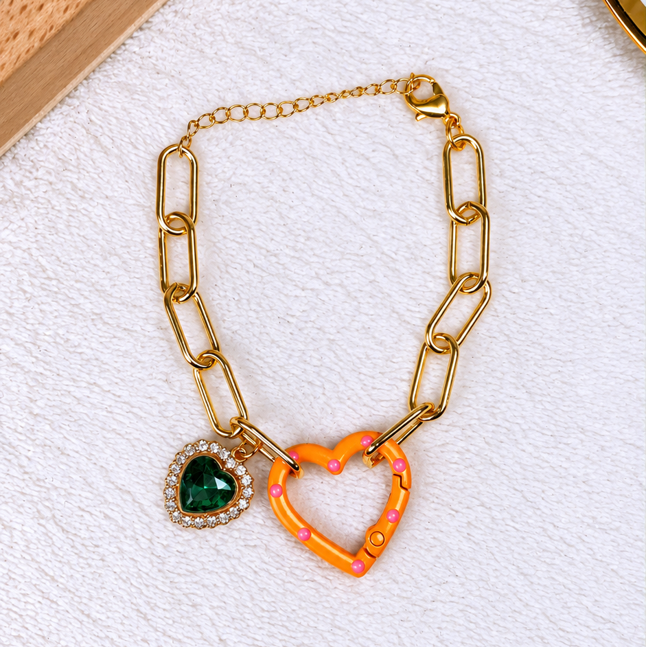 Pulsera de Chapa de oro Con Dije de Bisuteria COP1987-4