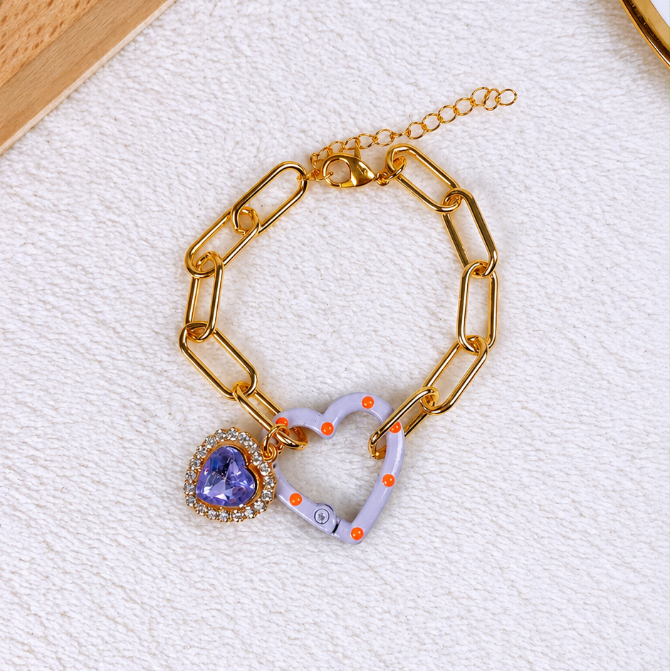 Pulsera de Chapa de oro Con Dije de Bisuteria COP1987-3
