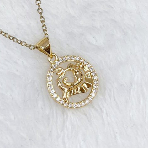 Collar Chapa de Oro CC347-10