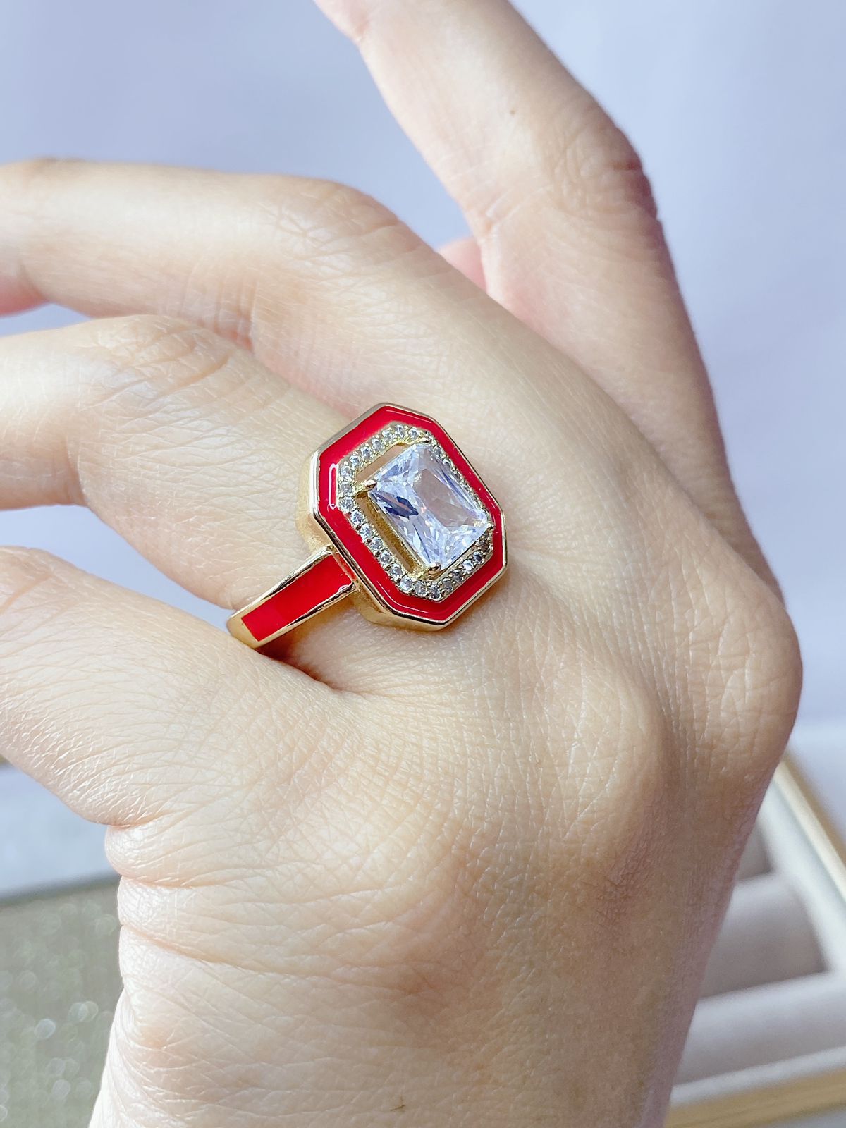 Anillo de Chapa de Oro Ajustable ACO1493-1