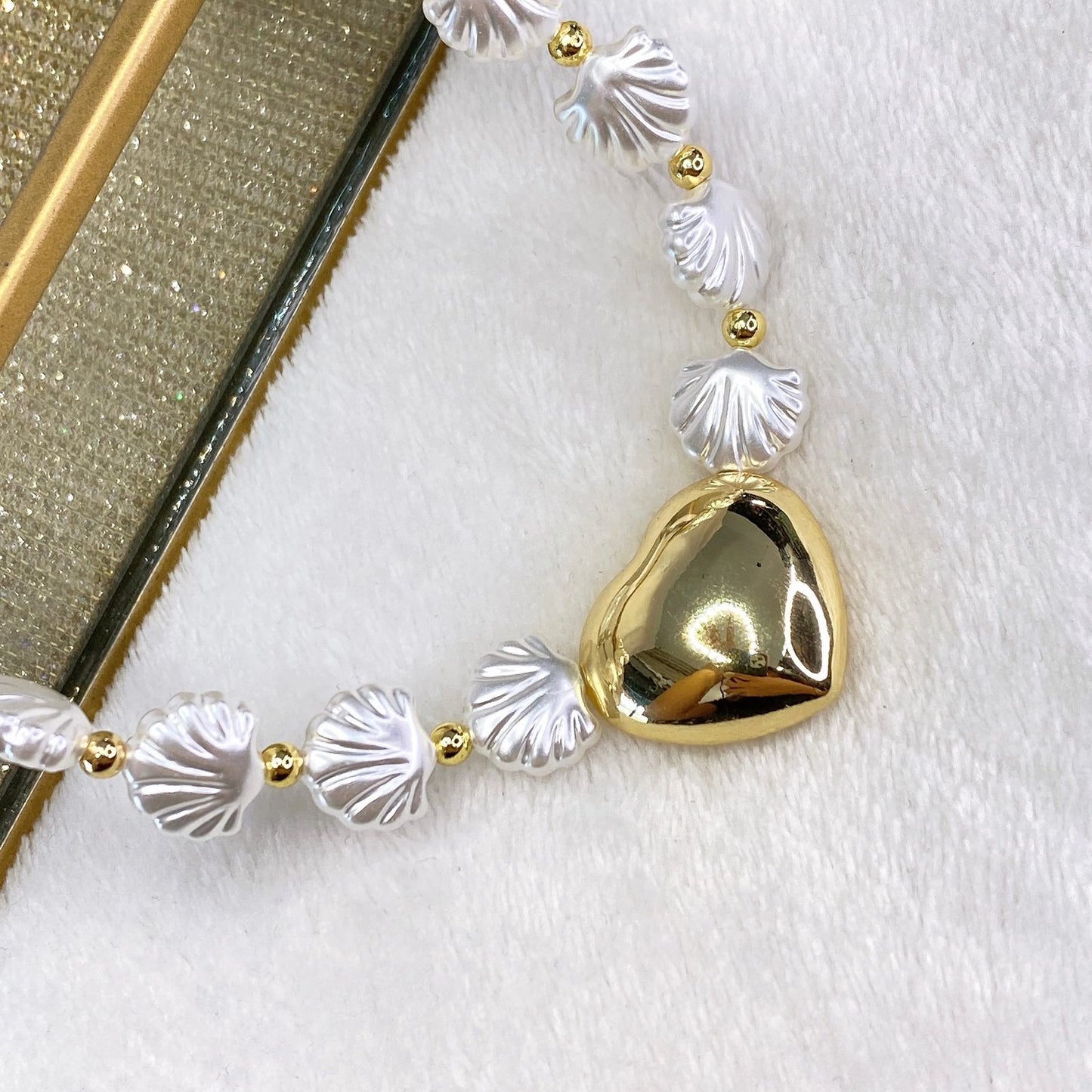 Collar de Chapa de Oro y Perlas CC2163-1